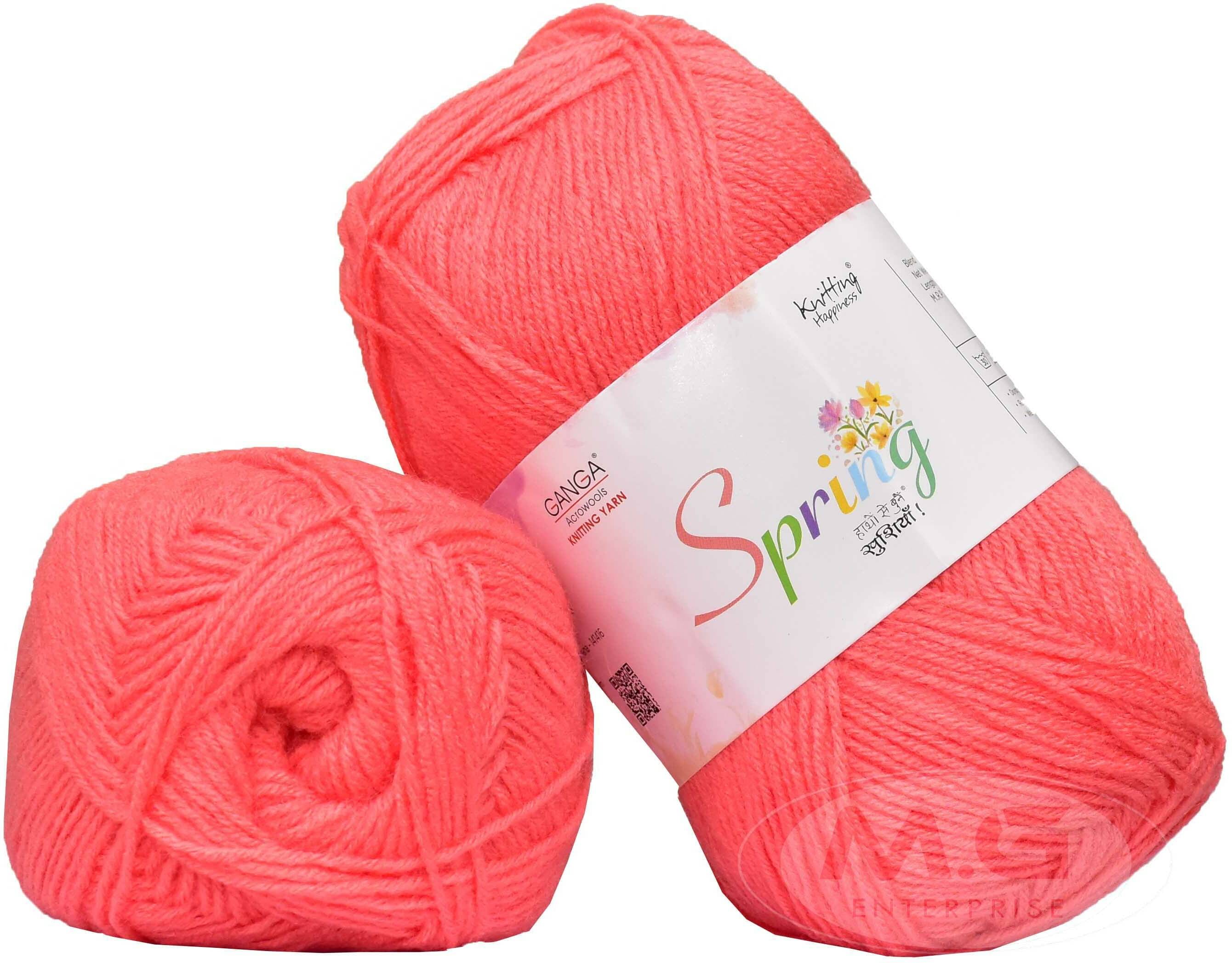     			GAN GA pring  Peach 200 gm Wool Ball Hand knitting wool -J Art-AEGH
