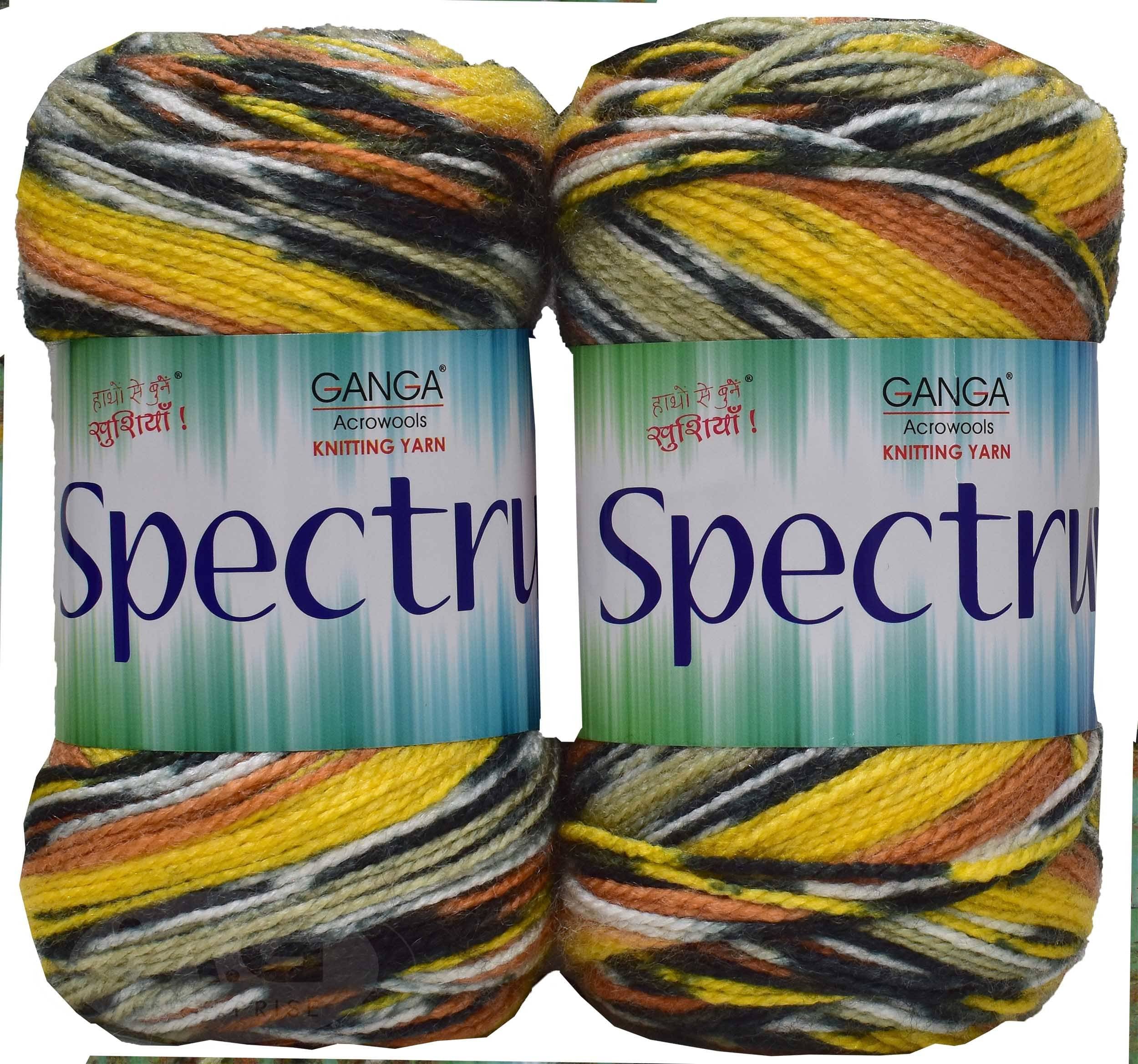     			Ganga Spectrum M_G Ugadi(mustard) (200 gm)  Wool Ball Hand knitting wool