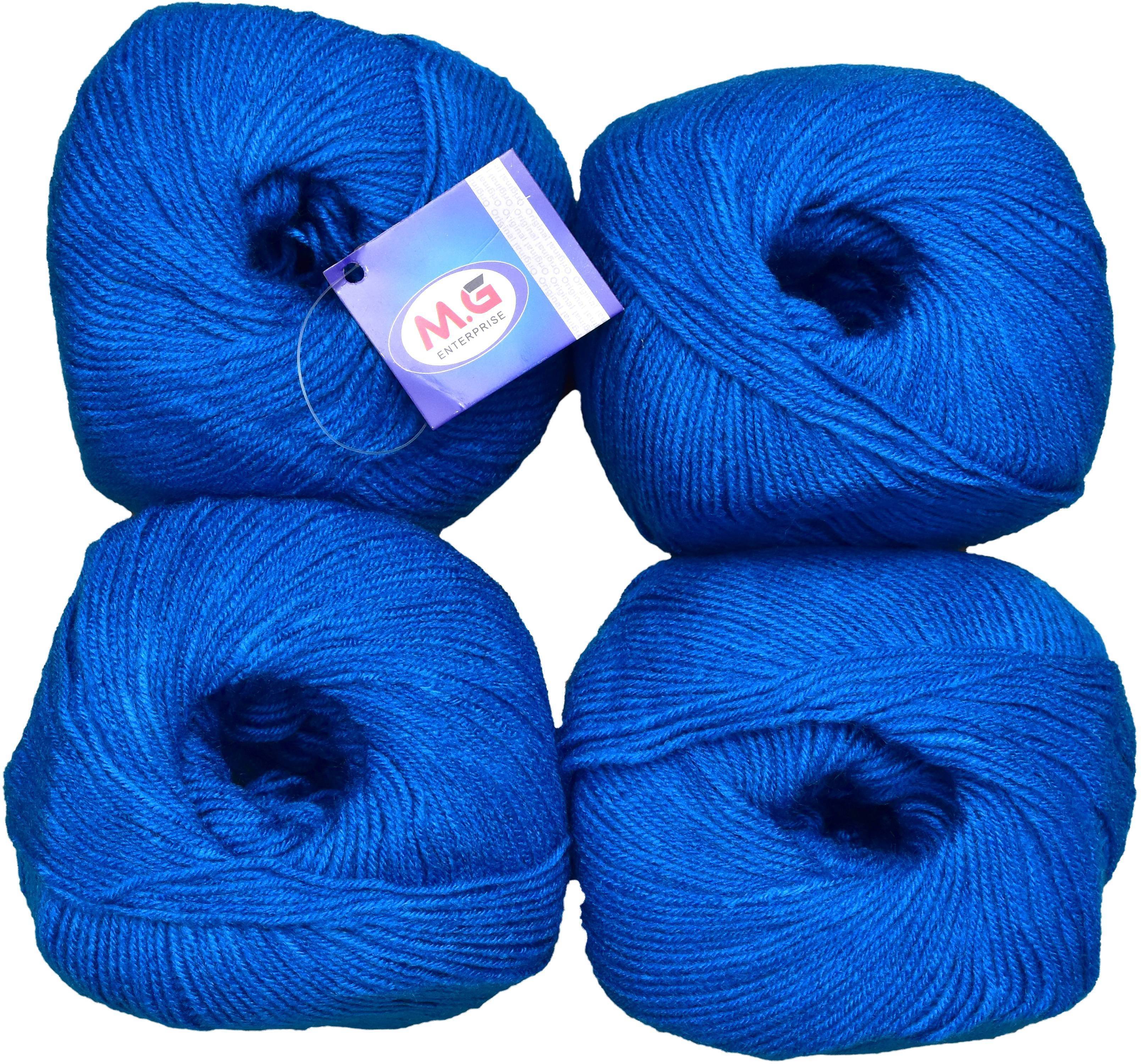     			Giggles Royal (200 gm)  Wool Ball 50 gm each Hand knitting wool / Art Craft soft fingering crochet hook yarn, needle knitting yarn thread dyed