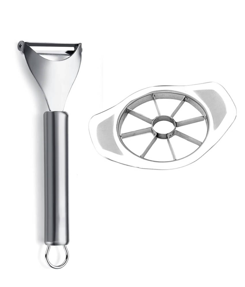     			iview kitchenware Stainless Steel Peeler and Apple Cutter (Pack of 2)