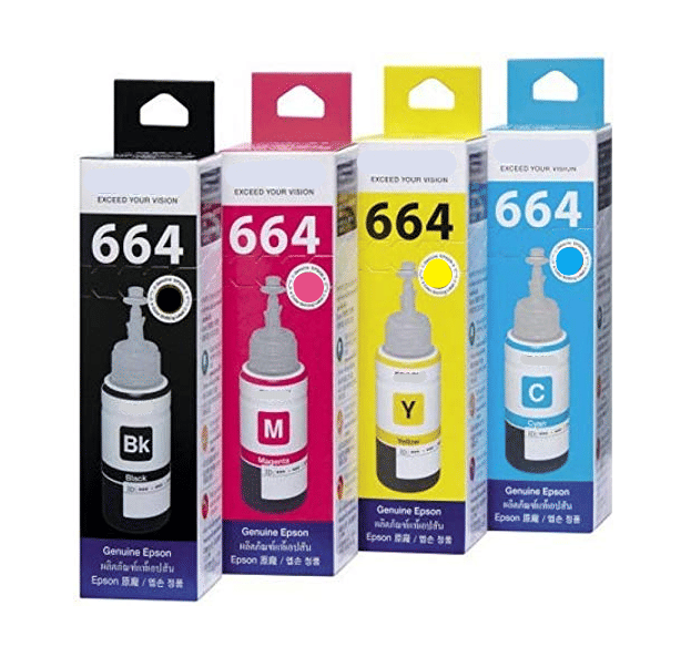     			ID CARTRIDGE 664 Multicolor Pack of 4 Cartridge for L300, L350, L355, L550, T7741 Ink Bottle For Compatible for Ep son M100 M199