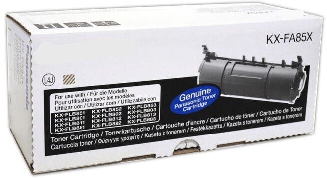     			ID CARTRIDGE KX FA 85 Black Single Cartridge for For Use KX-FLB801/811/851