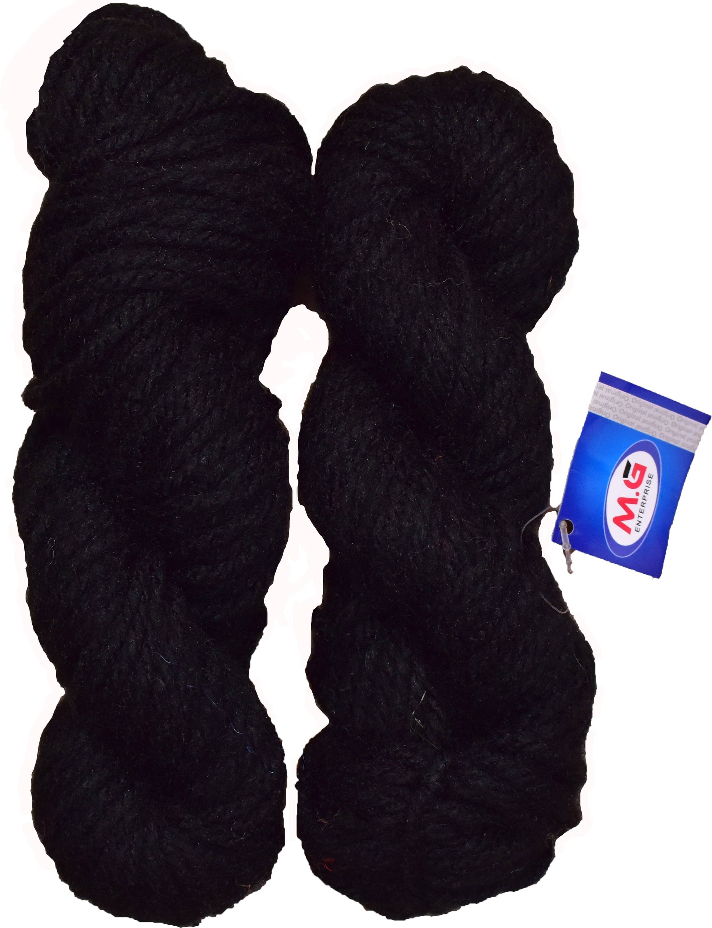     			JP Red Black (200 gm) Knitting Yarn Thick Chunky Wool Hank Hand knitting wool / Art Craft soft fingering crochet hook yarn, needle knitting yarn thread dyed.