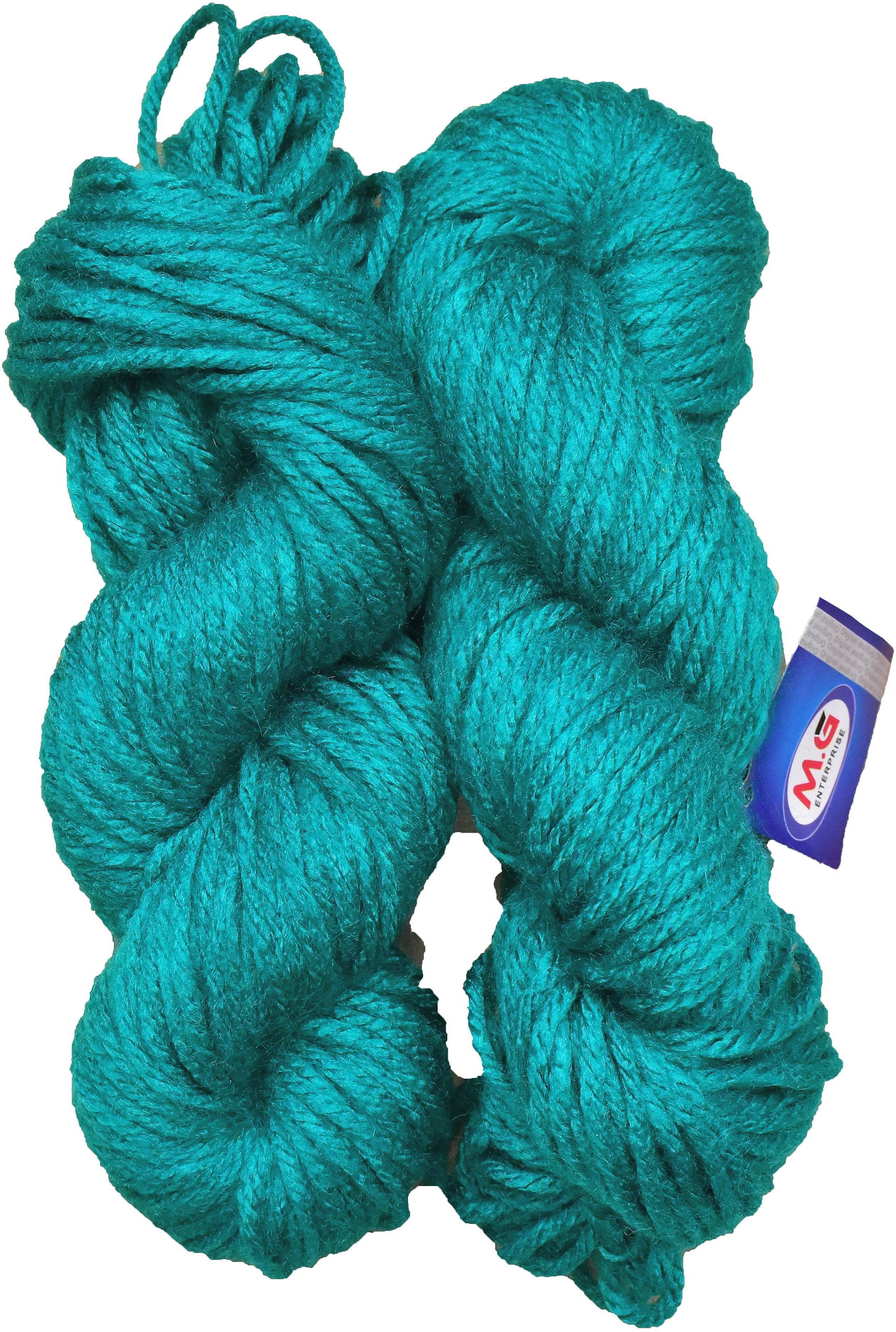 JP Teal (200 gm) Knitting Yarn Thick Chunky Wool Hank Hand knitting wool / Art Craft soft fingering crochet hook yarn, needle knitting yarn thread dyed.