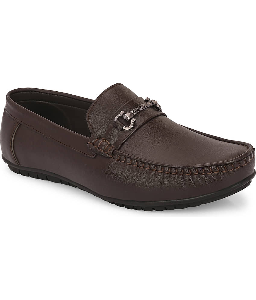 John Karsun Brown Men's Slip on - Formal Shoes | Buy online on ZillyBuy