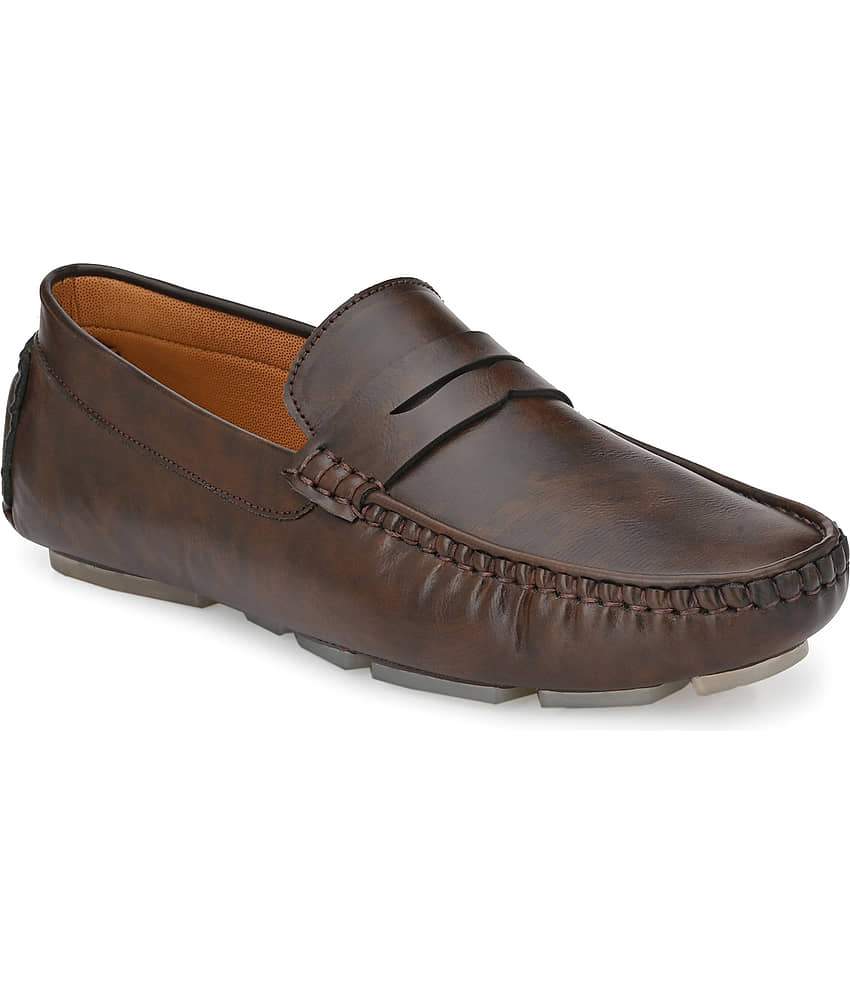 John Karsun Brown Men's Penny - Formal Shoes | Buy online on ZillyBuy