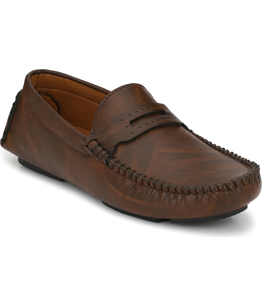 John Karsun Brown Men's Penny - Formal Shoes | Buy online on ZillyBuy