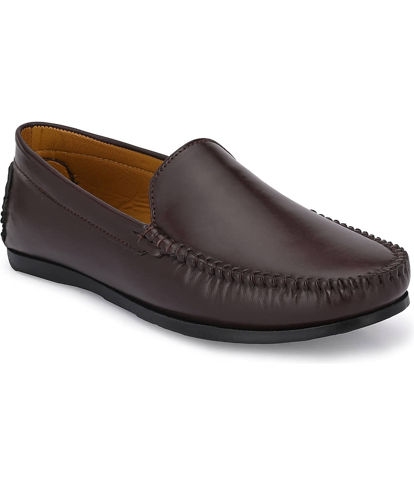 John Karsun Brown Men's Slip on - Formal Shoes | Buy online on ZillyBuy