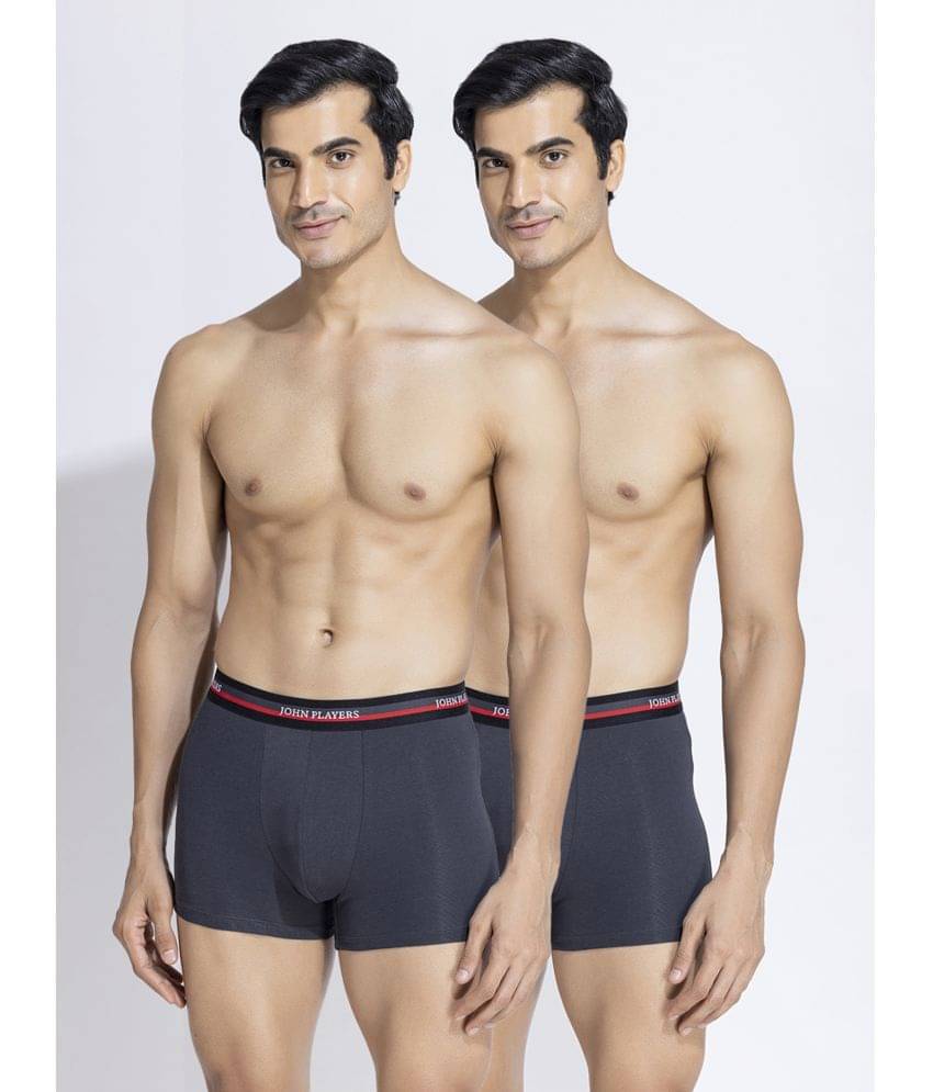 John Players Grey Trunks Cotton Blend Men's Trunks ( Pack of 2 )     			John Players Grey Trunks Cotton Blend Men's Trunks ( Pack of 2 )