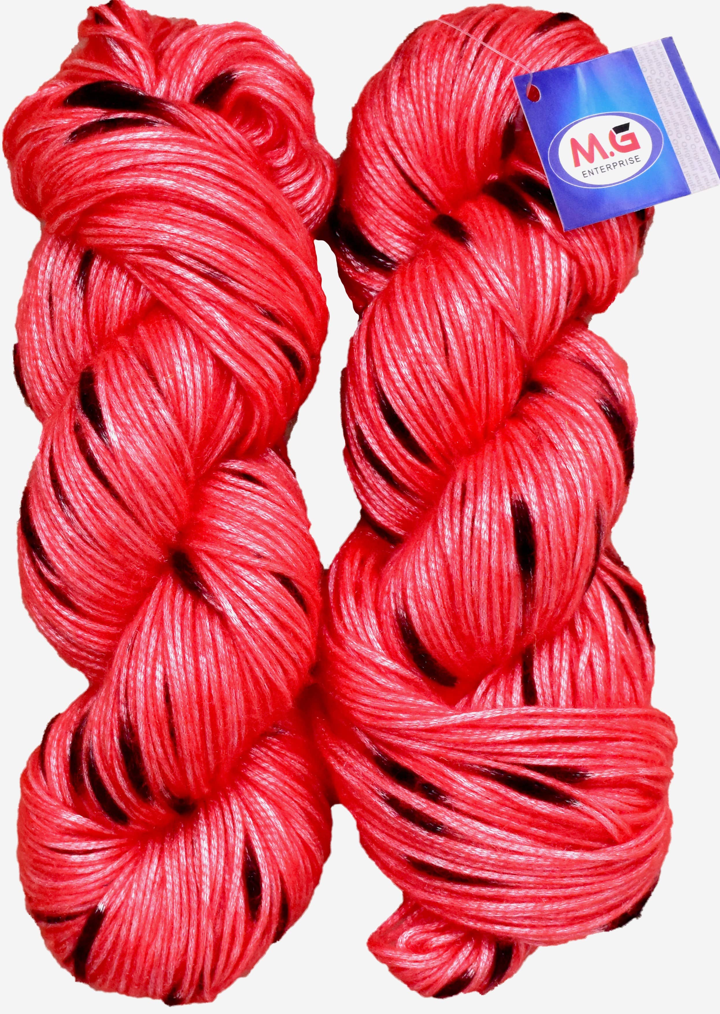 Joy Red (200 gm)  Wool Hank Hand knitting wool / Art Craft soft fingering crochet hook yarn, needle knitting yarn thread dyed.