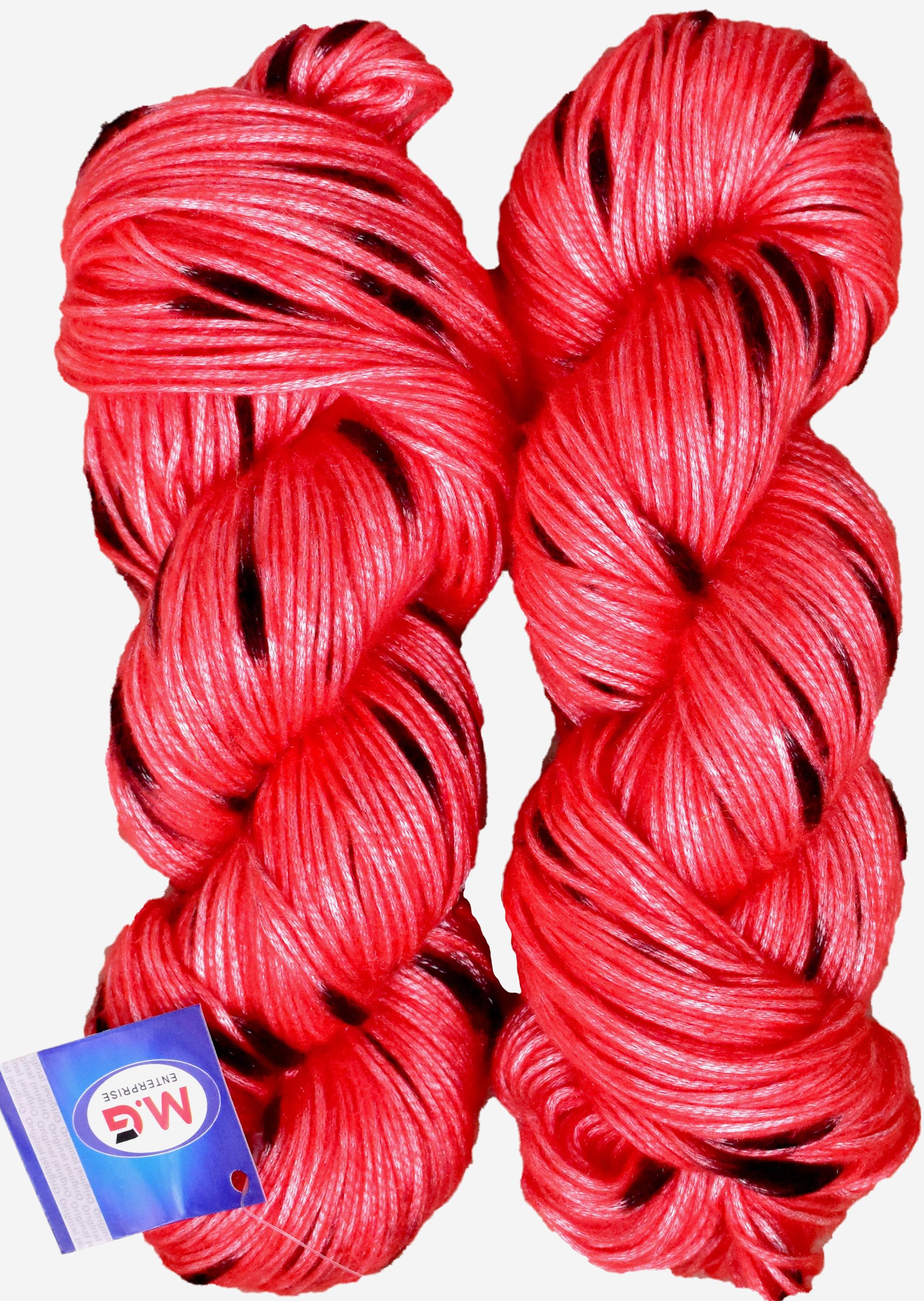     			Joy Red (400 gm)  Wool Hank Hand knitting wool / Art Craft soft fingering crochet hook yarn, needle knitting yarn thread dyed.