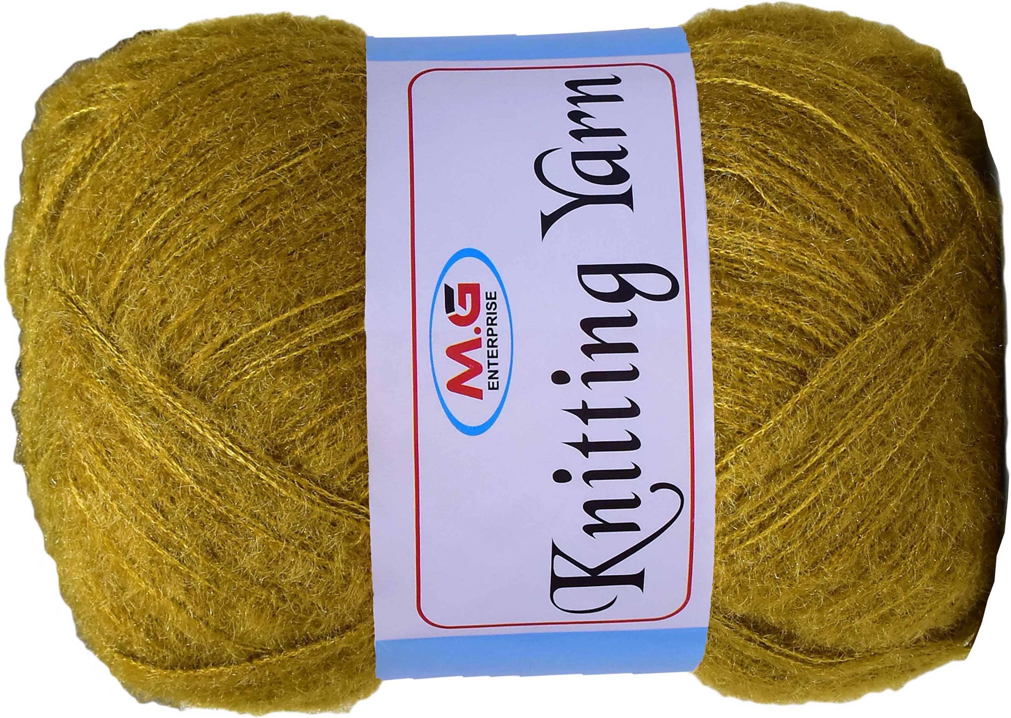     			Knitting Wool Yarn, Soft Fancy Feather Wool  Mehndi Mix 300 gm- Art-ABCJ