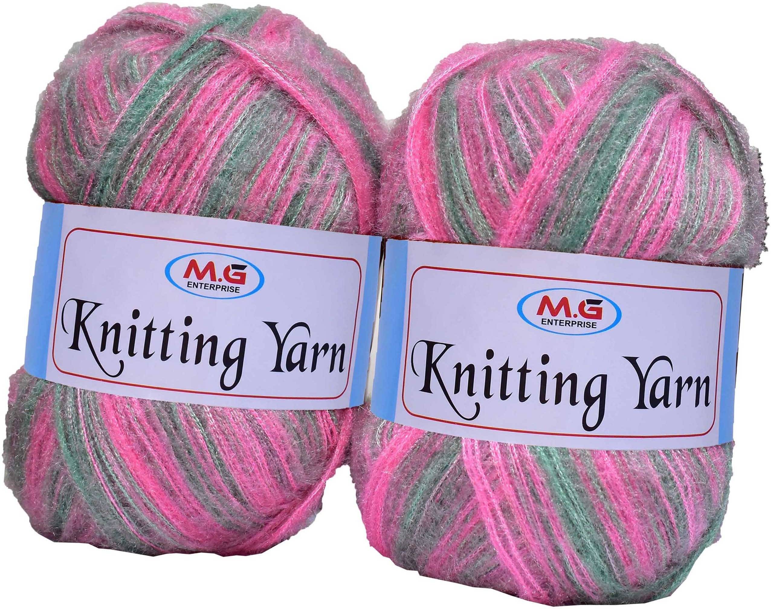     			Knitting Wool Yarn, Soft Fancy Feather Wool  Teal mix 400 gm- Art-HDI