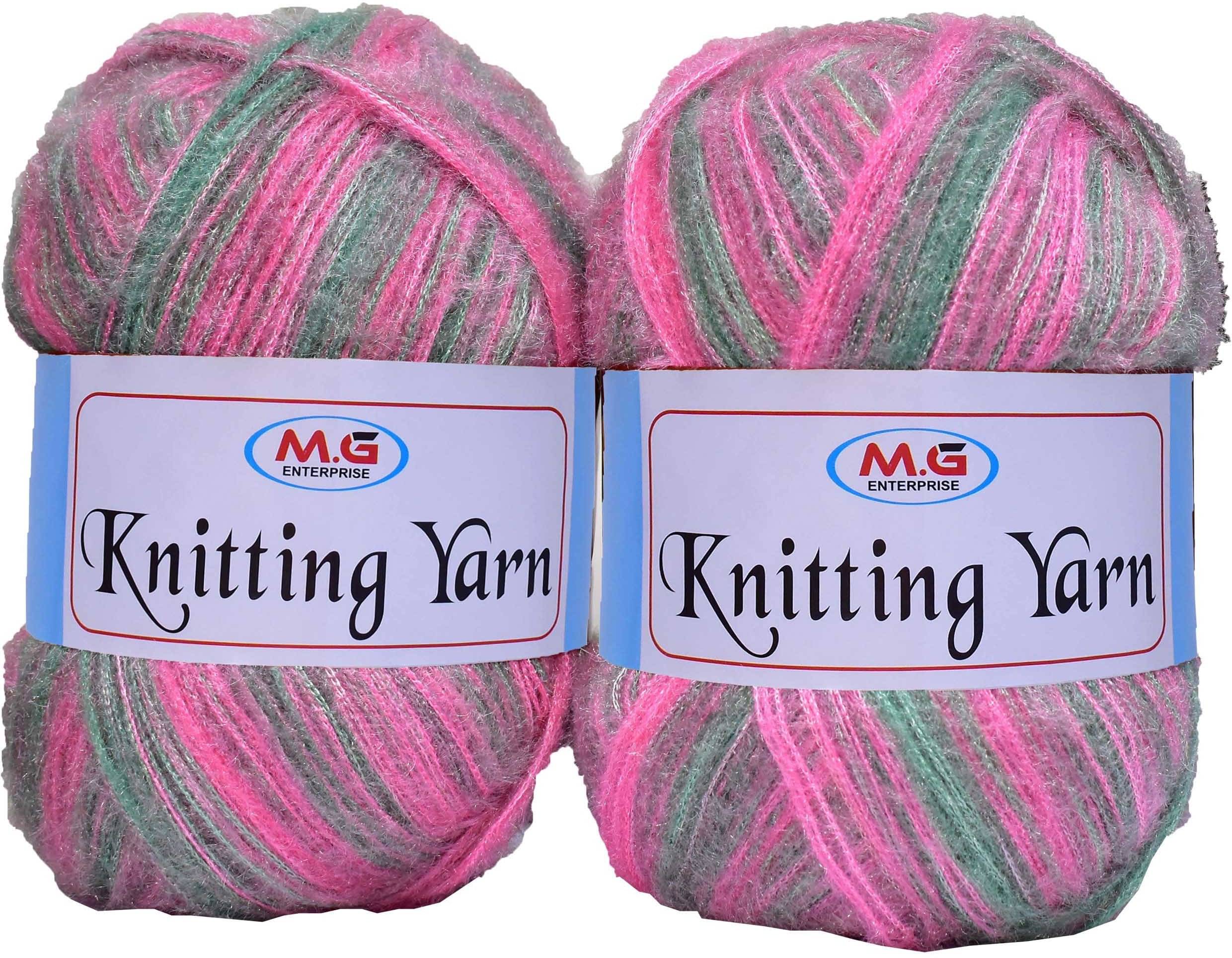     			Knitting Wool Yarn, Soft Fancy Feather Wool  Teal mix 200 gm- Art-HDI