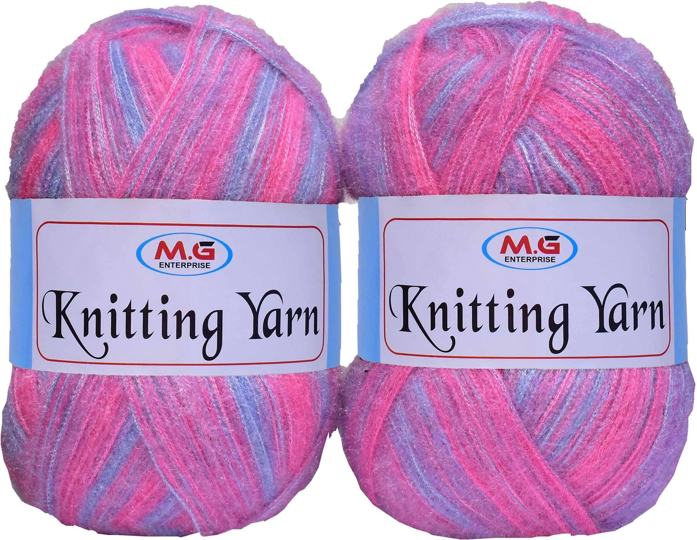     			Knitting Wool Yarn, Soft Fancy Feather Wool  Multi Iris  200 gm- Art-HGJ