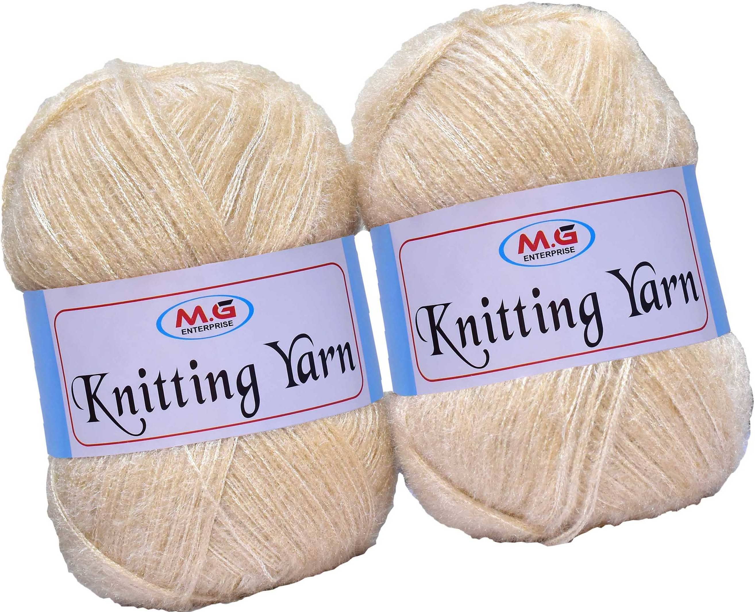     			Knitting Wool Yarn, Soft Fancy Feather Wool  Light SKin 500 gm- Art-HEE