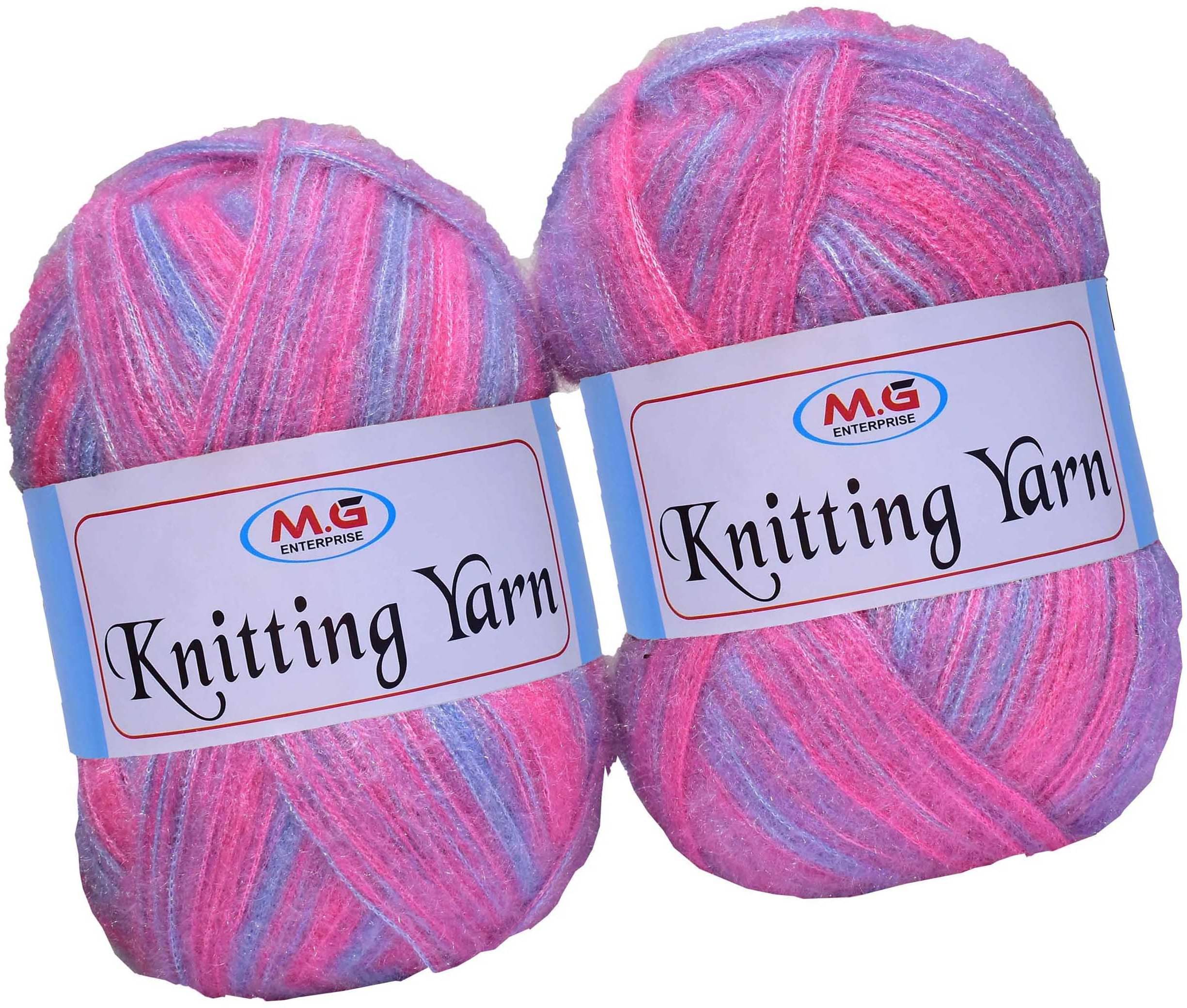     			Knitting Wool Yarn, Soft Fancy Feather Wool  Multi Iris  500 gm- Art-HGJ