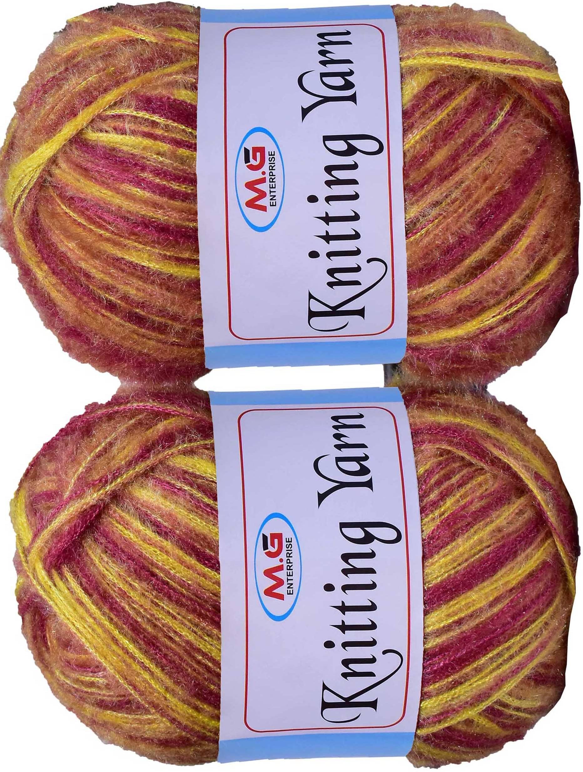    			Knitting Wool Yarn, Soft Fancy Feather Wool  Pancy 300 gm- Art-HDF