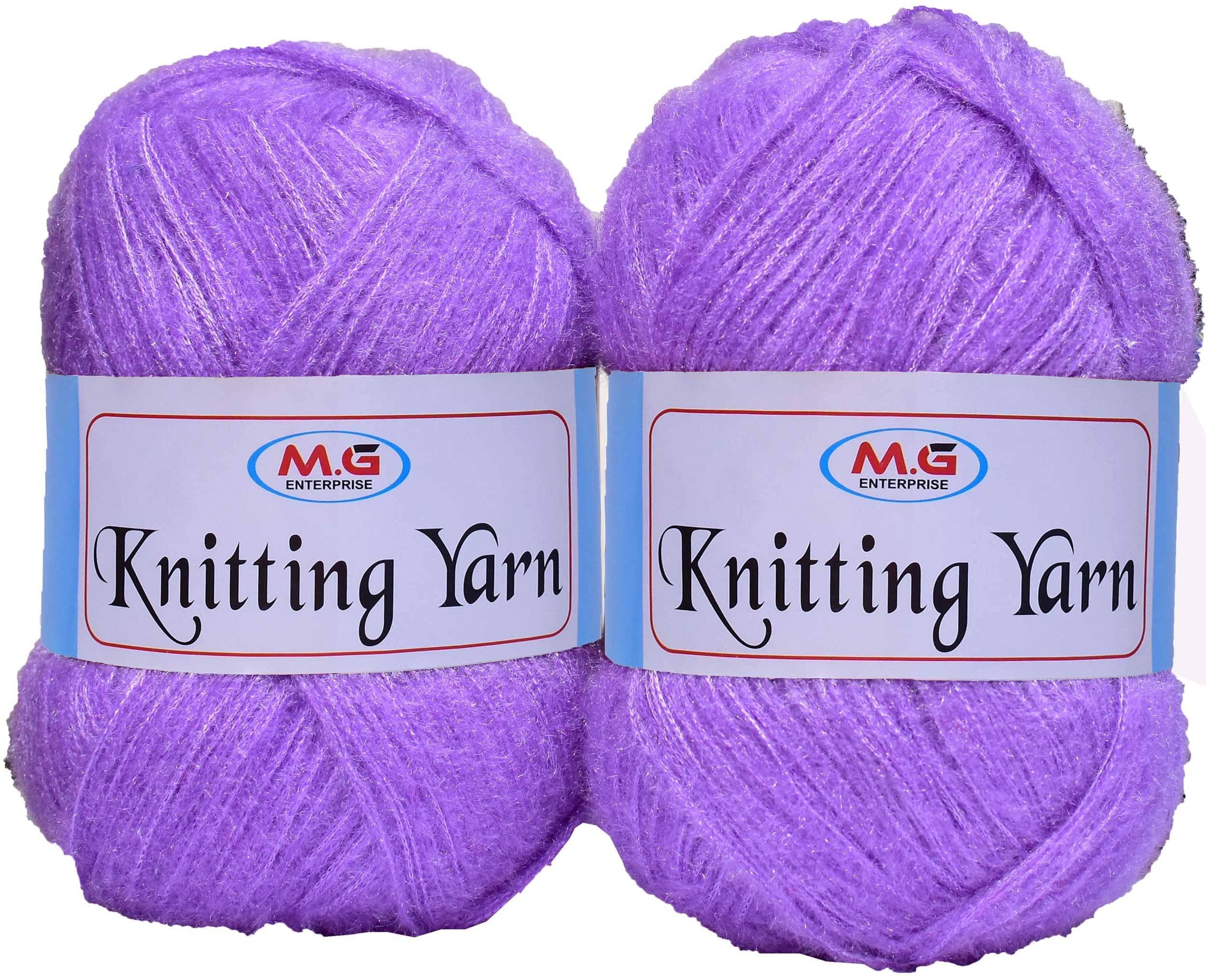     			Knitting Wool Yarn, Soft Fancy Feather Wool  Iris 200 gm- Art-HFH