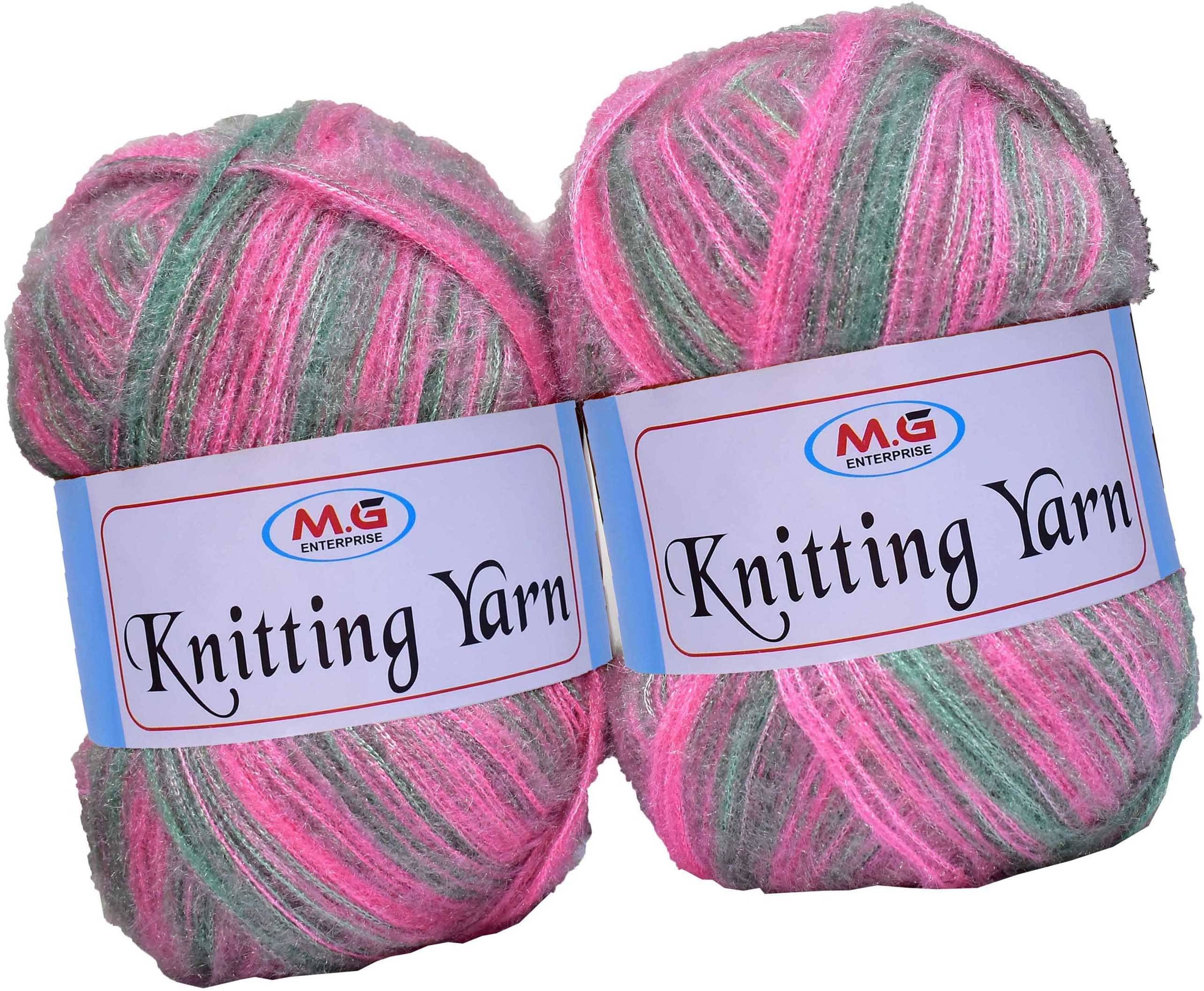     			Knitting Wool Yarn, Soft Fancy Feather Wool  Teal mix 500 gm- Art-HDI