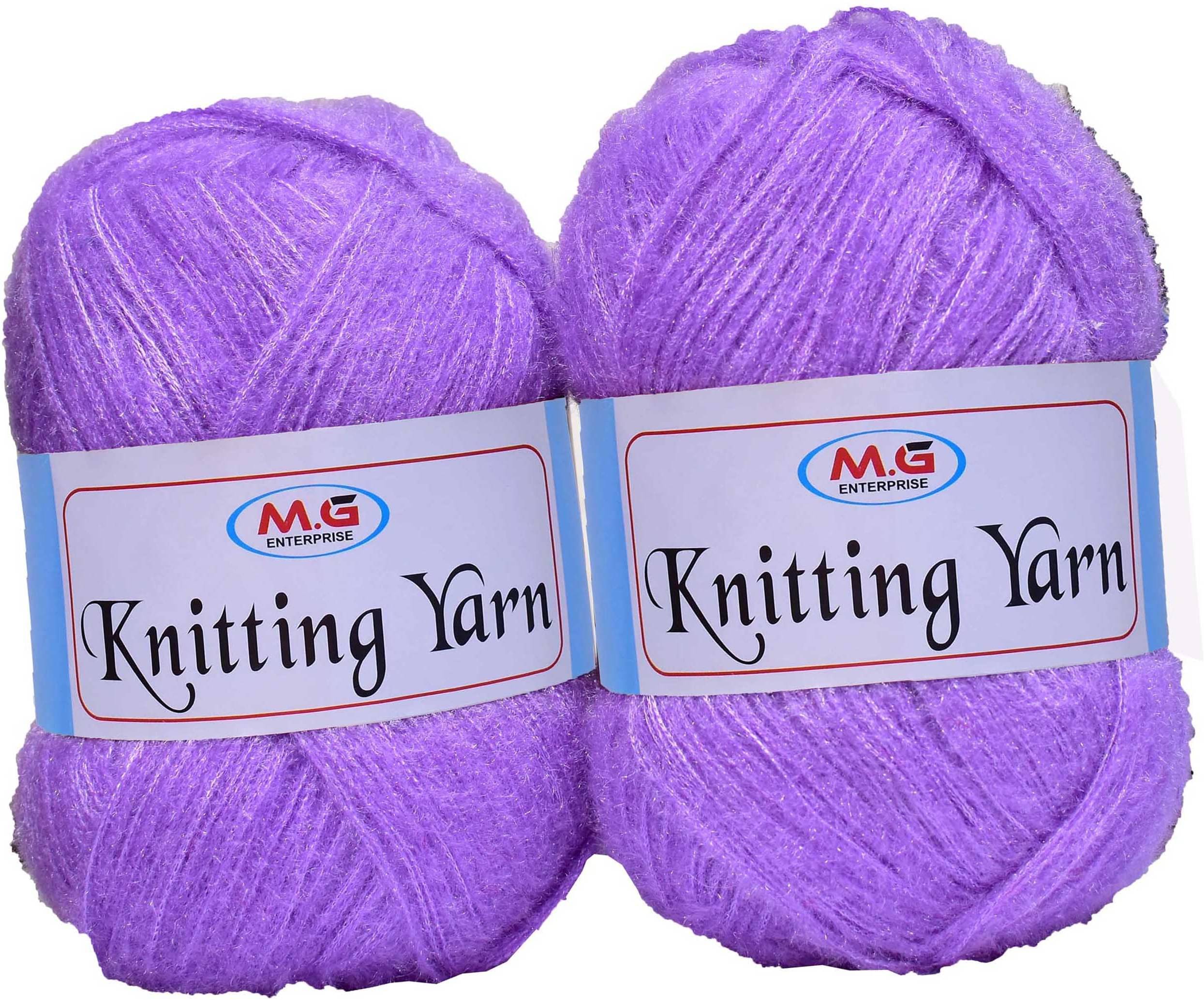     			Knitting Wool Yarn, Soft Fancy Feather Wool  Iris 400 gm- Art-HFH