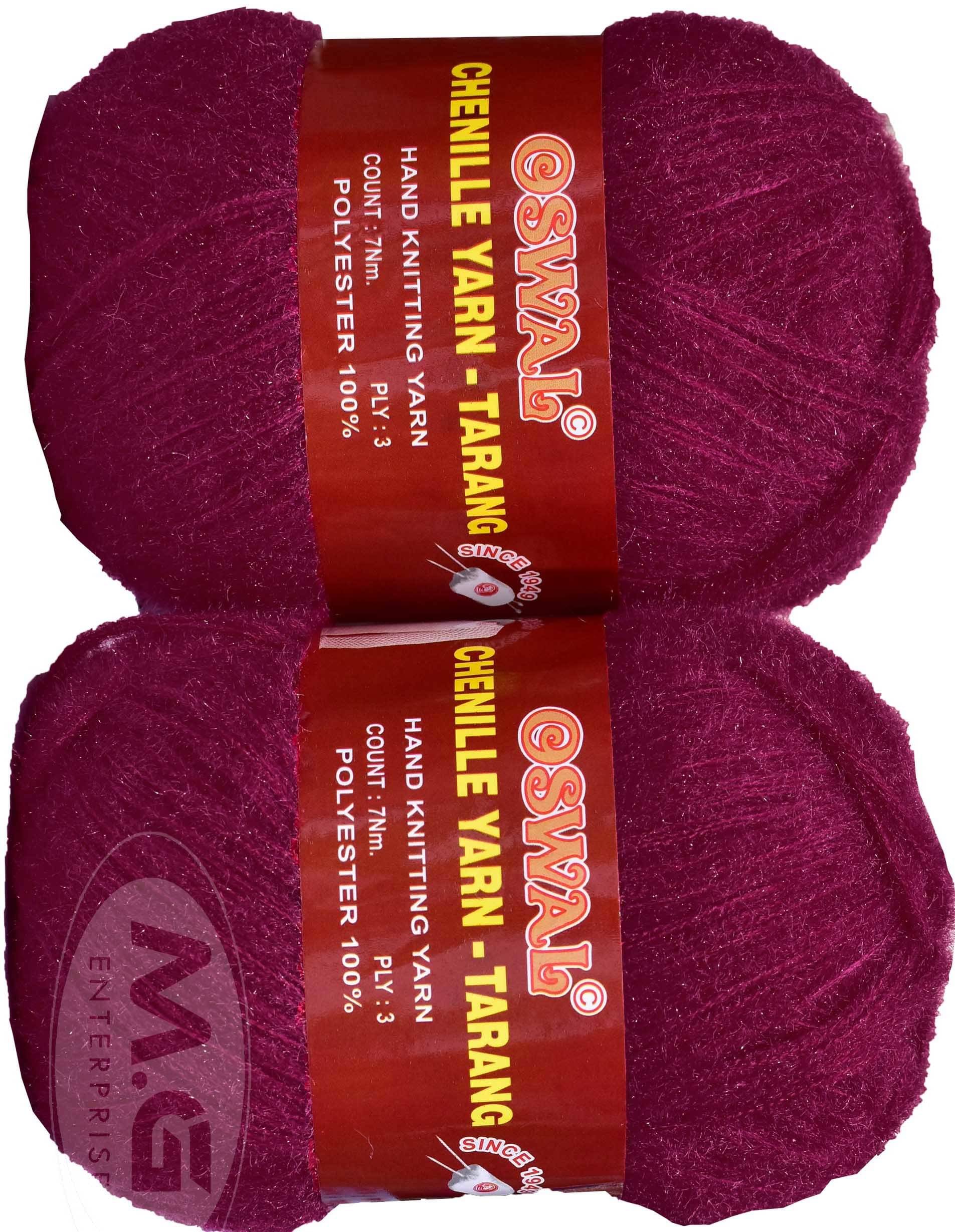    			Knitting Wool Yarn, Soft Tarang Feather Wool Ball Deep Rose 200 gm  Best Used with Knitting Needles, Soft Tarang Wool Crochet NeedlesWool Yarn for Knitting