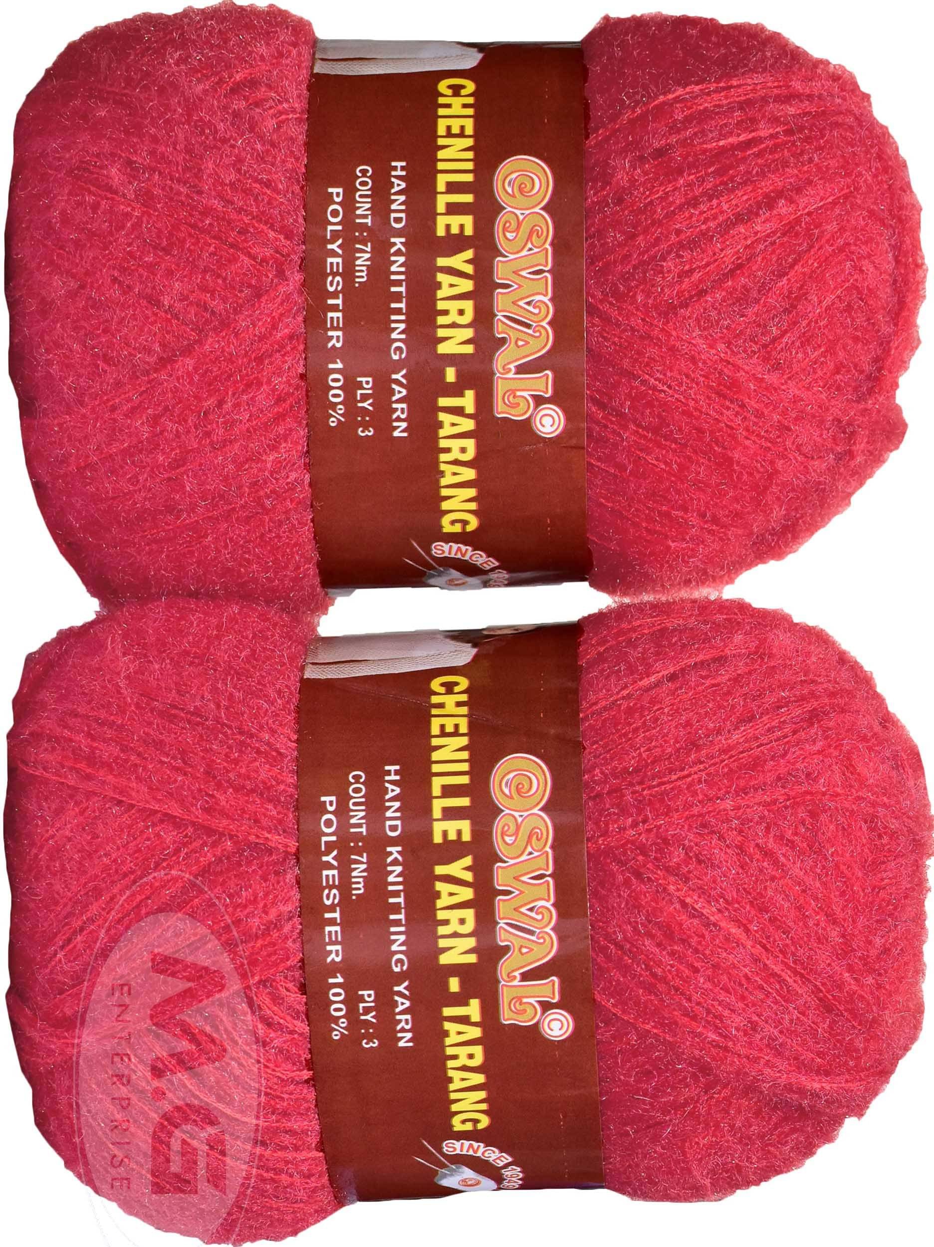     			Knitting Wool Yarn, Soft Tarang Feather Wool Ball Blood Red 200 gm  Best Used with Knitting Needles, Soft Tarang Wool Crochet NeedlesWool Yarn for Knitting