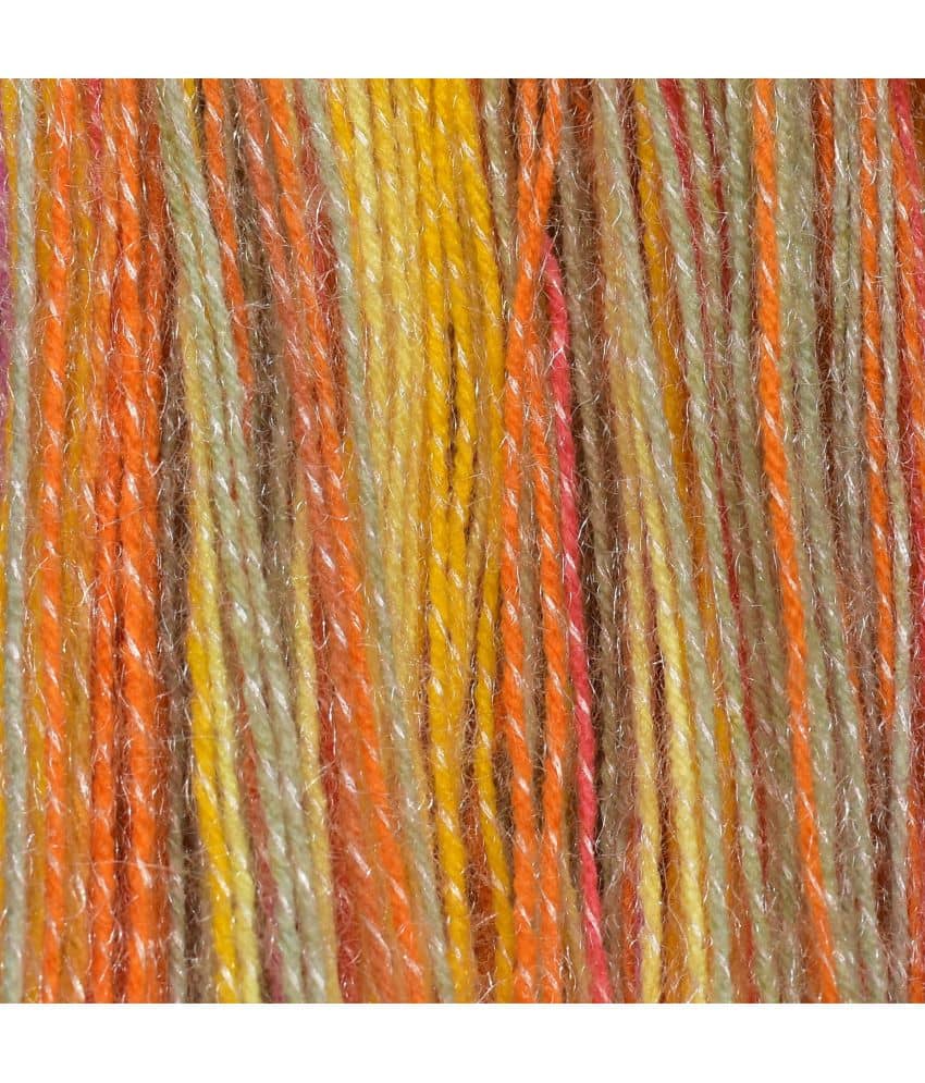 Knitting Yarn Arman Wool, Soft Fancy Wool Mango Mix 400 gm  Best Used with Knitting Needles, Soft Fancy Wool Crochet NeedlesWool Yarn for Knitting. By     X