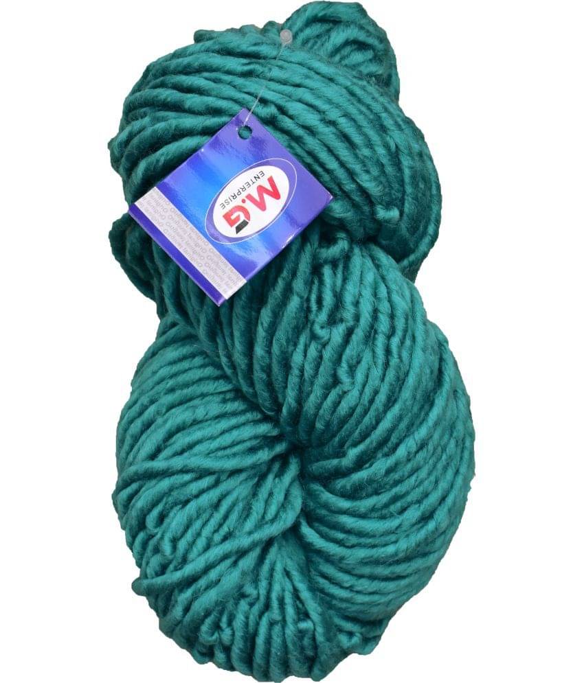     			Knitting Yarn Medium Roving Knitting Yarn Thick Chunky Wool, Extra Soft Thick Teal 400 gm  Best Used with Knitting Needles, Crochet Needles Wool Yarn for Knitting.