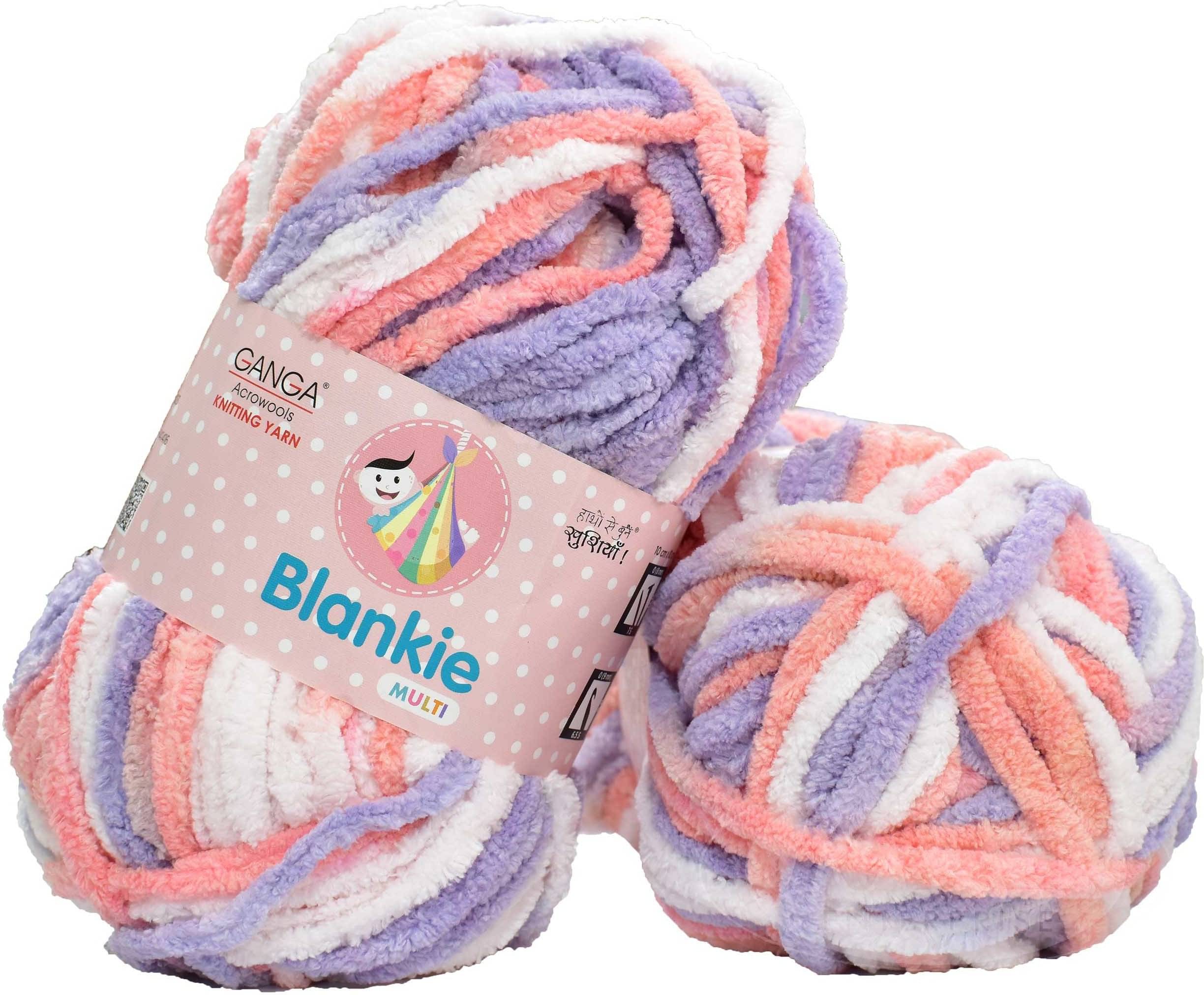     			Knitting Yarn Thick Chunky Wool, Blankie Baby Purple 200 gm