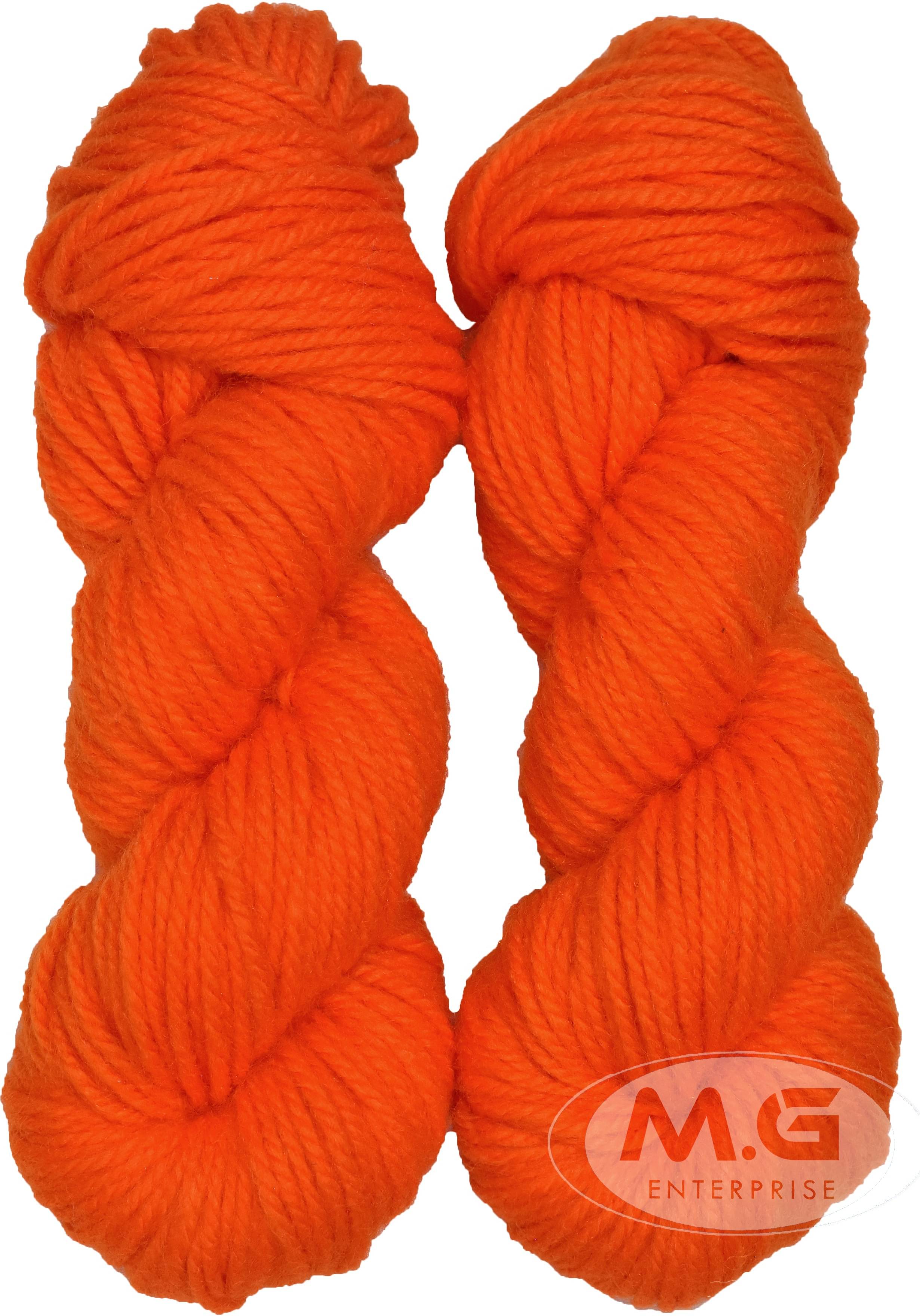    			Knitting Yarn Thick Chunky Wool, Varsha Orange 500 gm  Best Used with Knitting Needles, Crochet Needles Wool Yarn for Knitting. By Oswal O PE