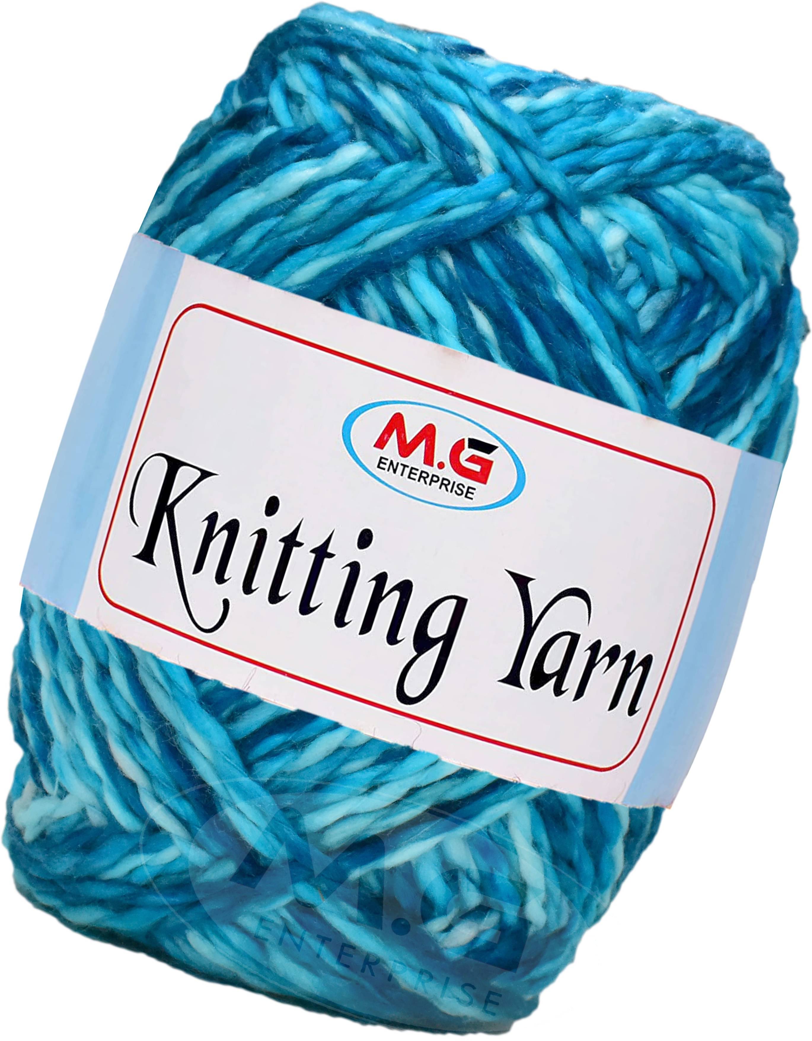     			Knitting Yarn Thick Chunky Wool,Sumo  Blue 400 gms-RB Art-HBA