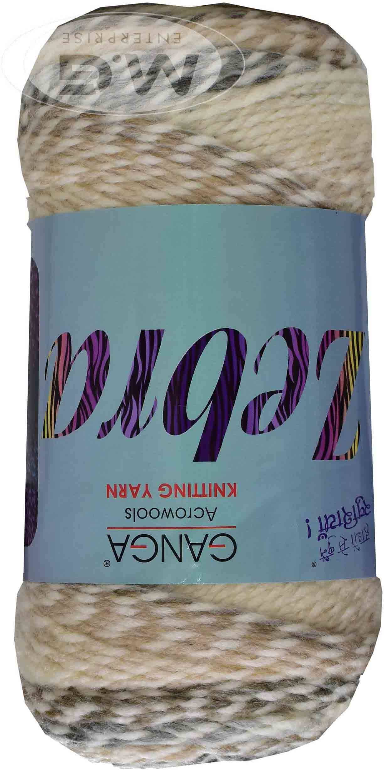     			Knitting Yarn Thick Chunky Wool, Zebra Cream 450 gm Best Used with Knitting Needles, Crochet Needles Wool Yarn for Knitting, With Needle.-L