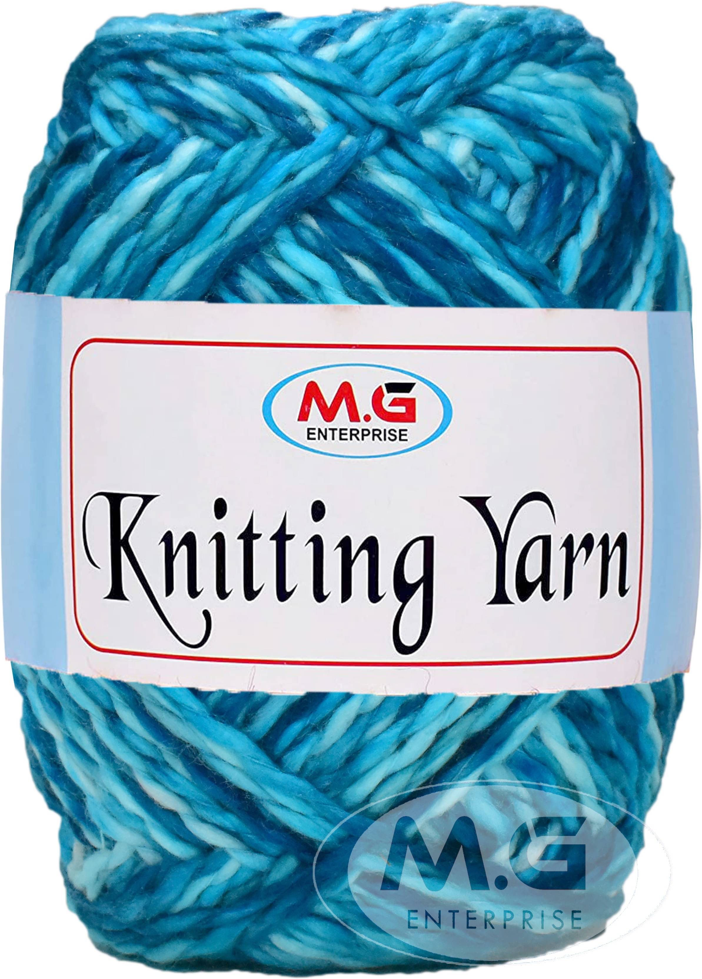     			Knitting Yarn Thick Chunky Wool, Sumo  Blue 200 gms- Art-HBA