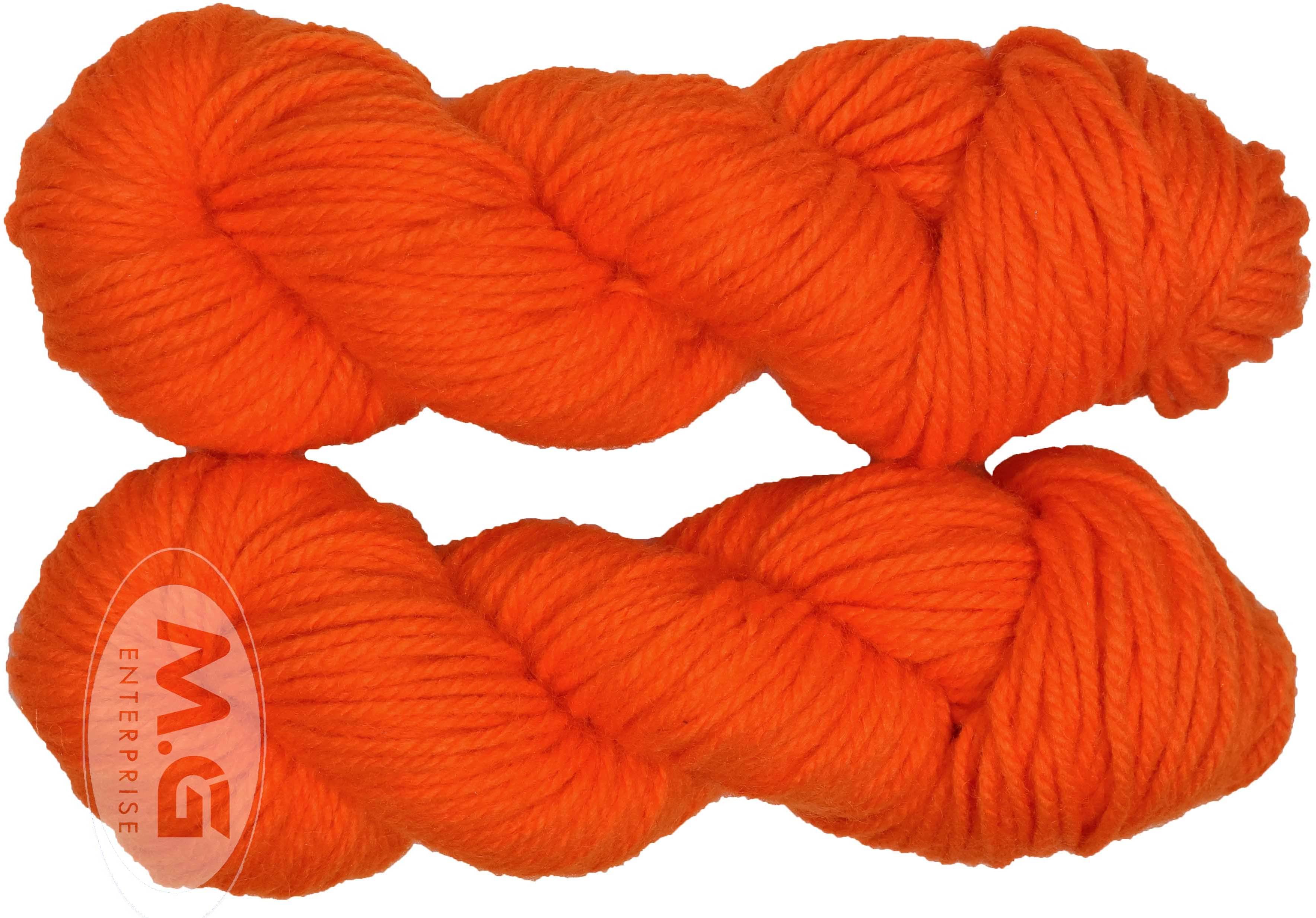     			Knitting Yarn Thick Chunky Wool, Varsha Orange 200 gm  Best Used with Knitting Needles, Crochet Needles Wool Yarn for Knitting. By Oswal L ME