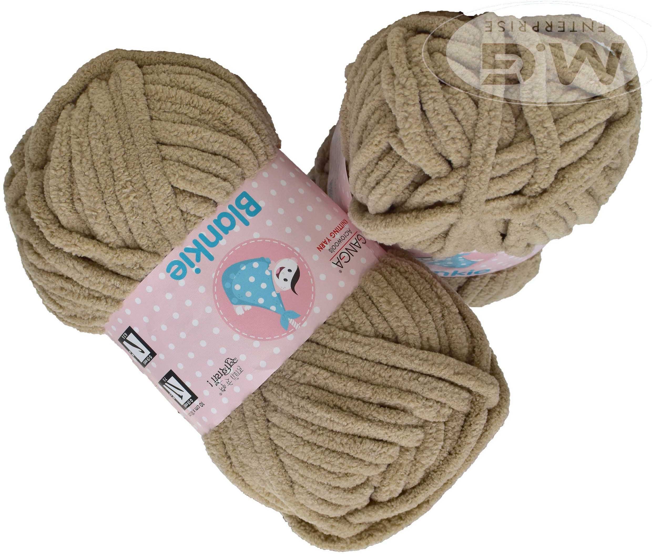     			Knitting Yarn Thick Chunky Wool, Blankie Skin 400 gm  Best Used with Knitting Needles, Crochet Needles Wool Yarn for Knitting, With Needle.- Q RI