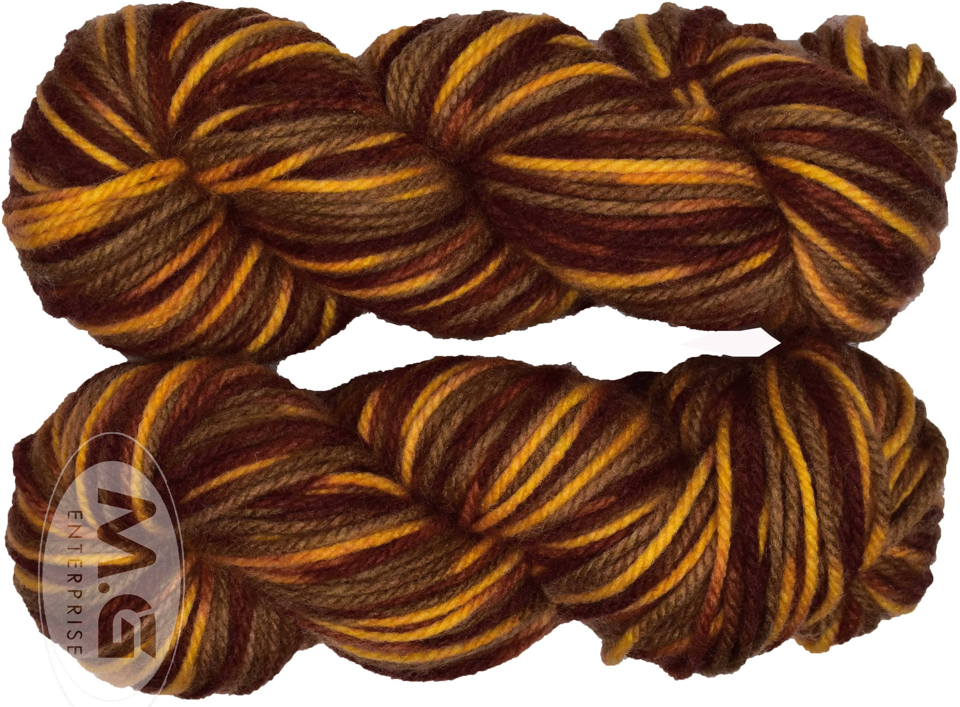     			Knitting Yarn Thick Chunky Wool, Varsha Deep Mustard Mix 300 gm  Best Used with Knitting Needles, Crochet Needles Wool Yarn for Knitting. By Oswal  D