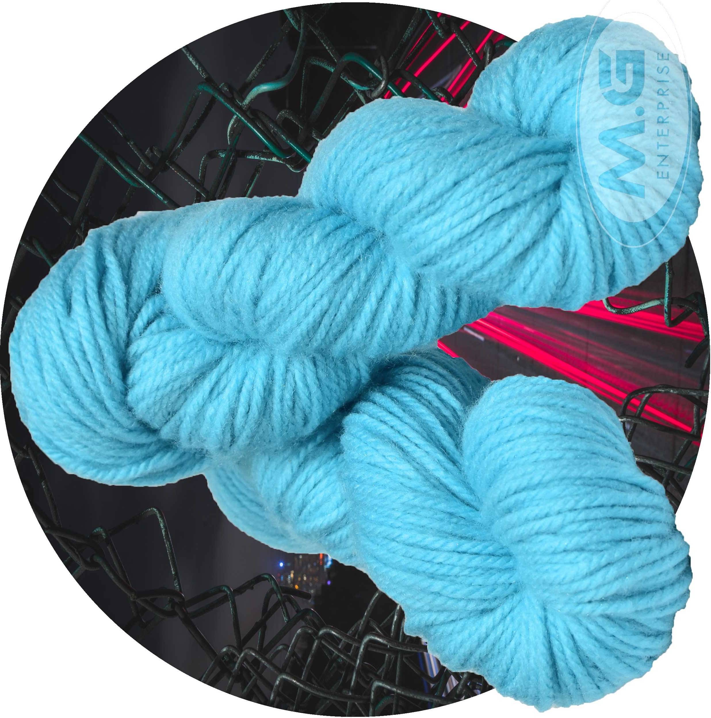     			Knitting Yarn Thick Chunky Wool, Varsha Sky Blue 400 gm  Best Used with Knitting Needles, Crochet Needles Wool Yarn for Knitting. By Oswal P QB