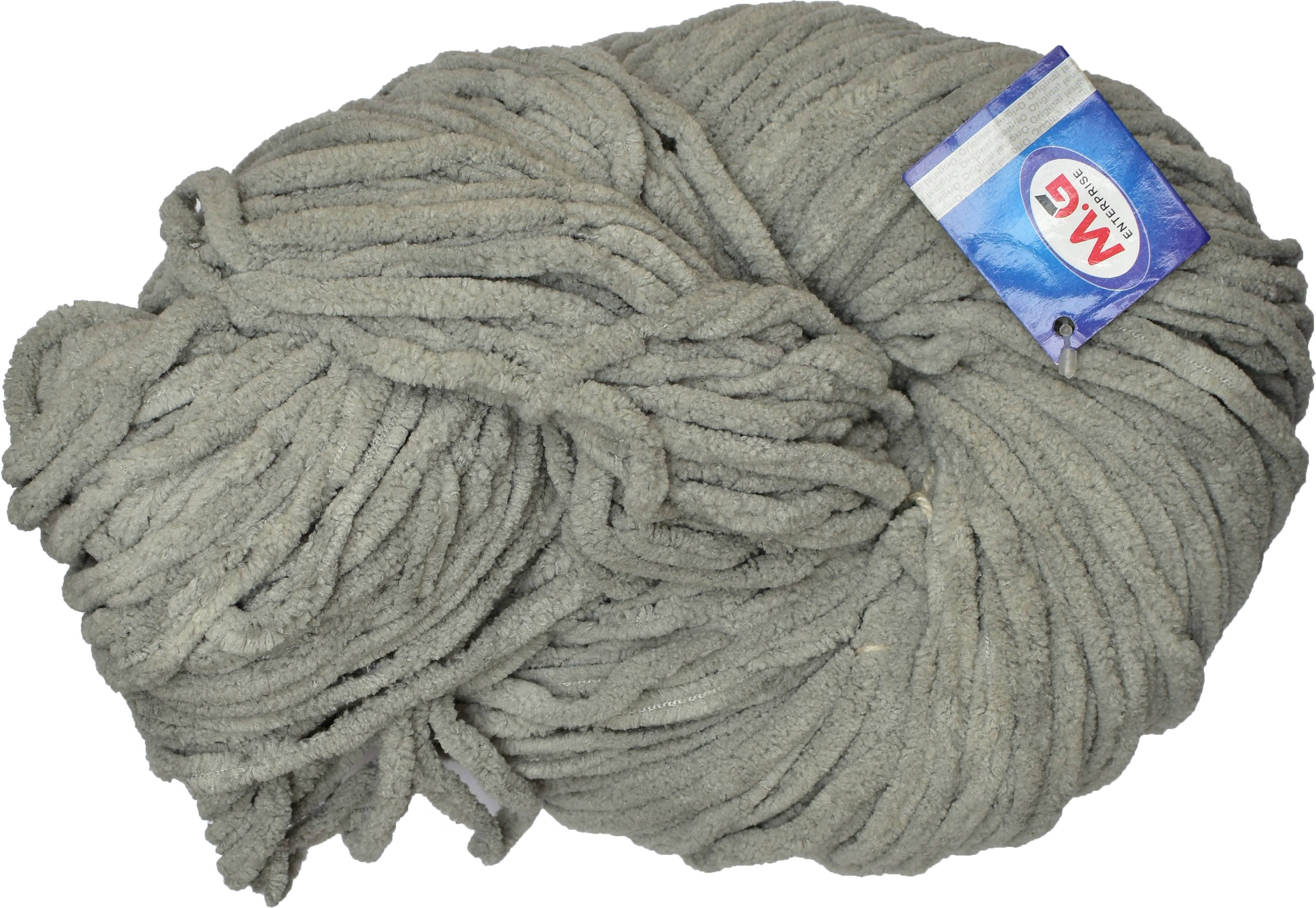     			Knitting Yarn Thick Chunky Wool, Velvety Steel Grey 400 gm  Best Used with Knitting Needles, Crochet Needles Wool Yarn for Knitting. By Gang E FB