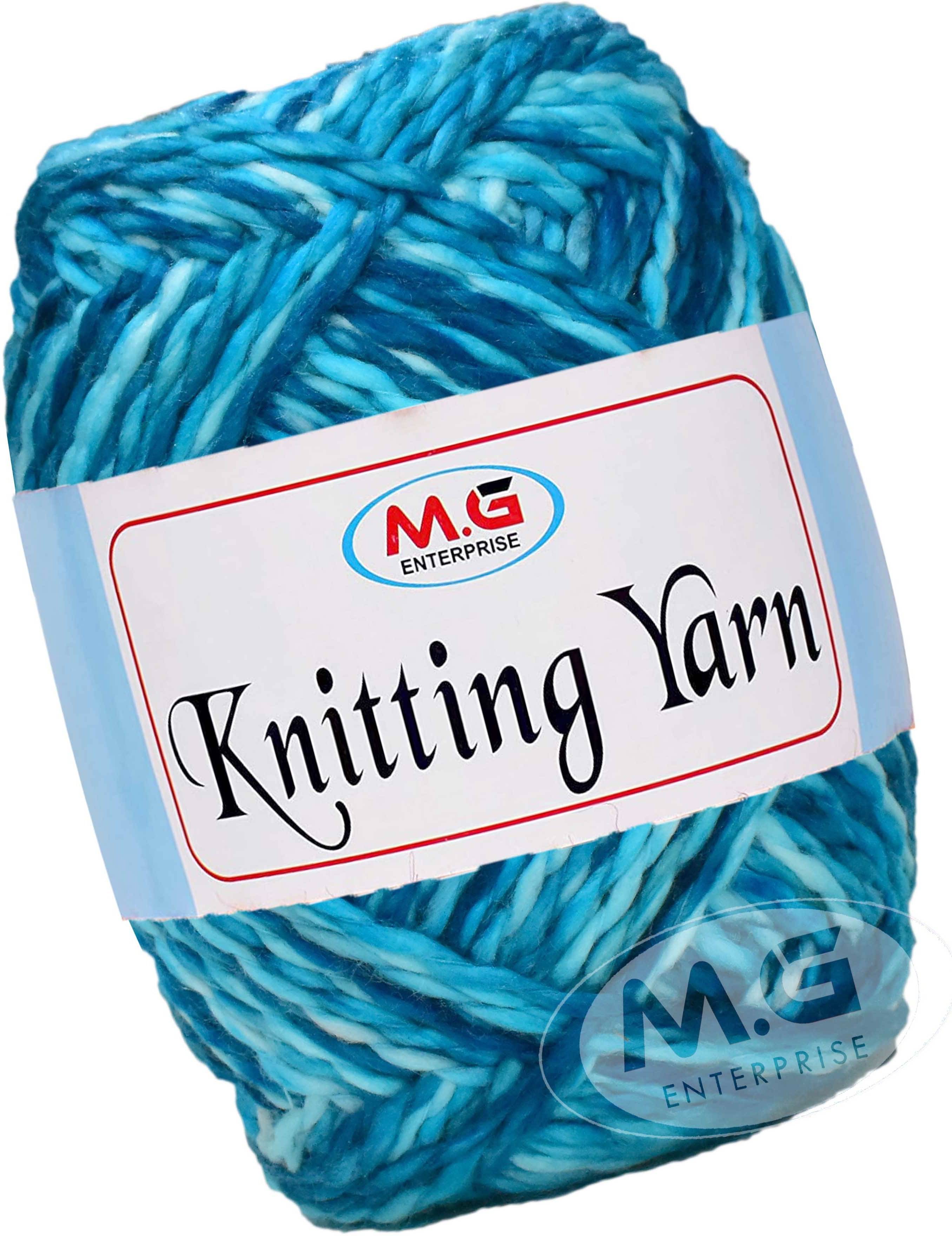     			Knitting Yarn Thick Chunky Wool, Sumo  Blue 400 gms- Art-HBA