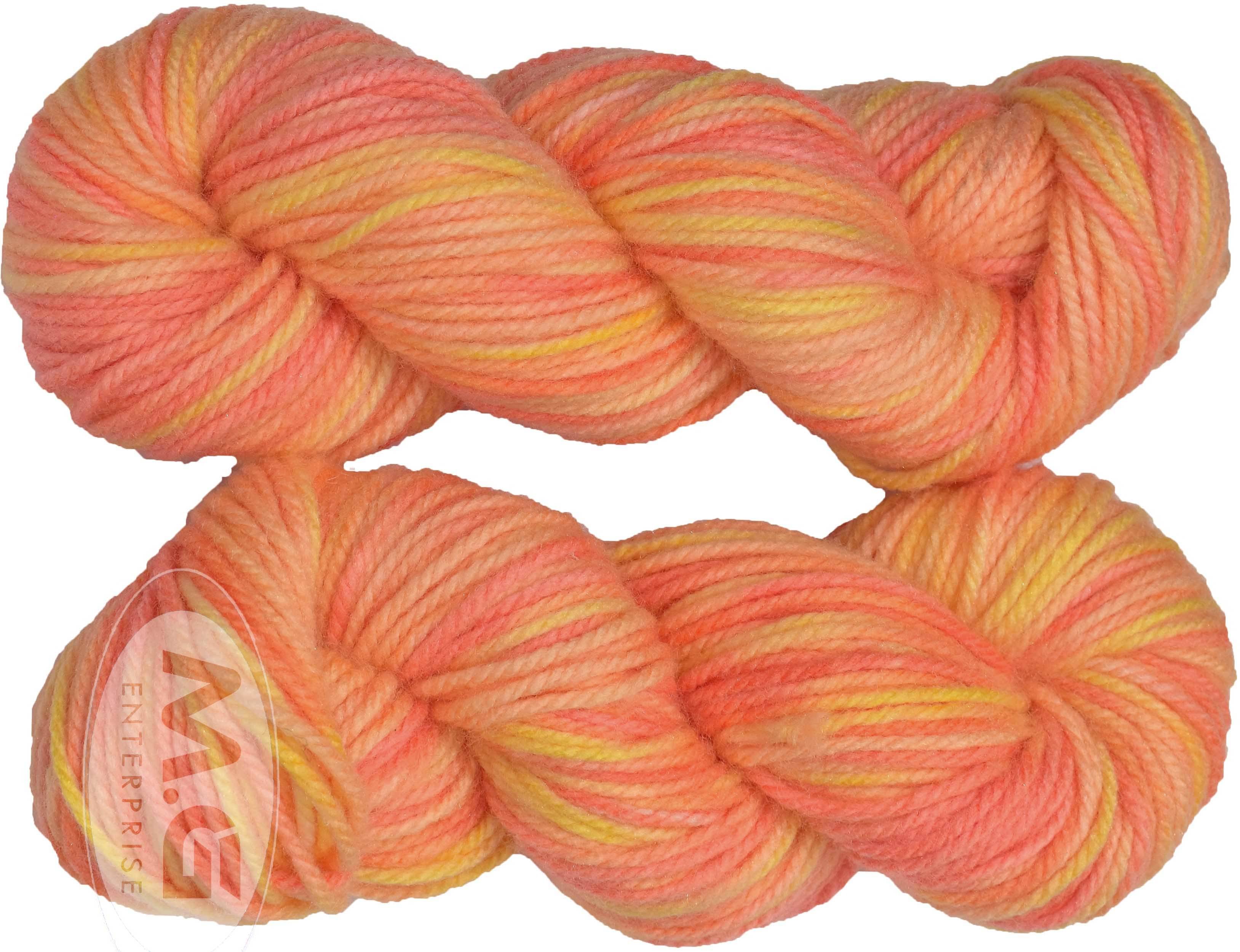     			Knitting Yarn Thick Chunky Wool, Varsha Multi Orange 200 gm  Best Used with Knitting Needles, Crochet Needles Wool Yarn for Knitting. By Oswal  AA