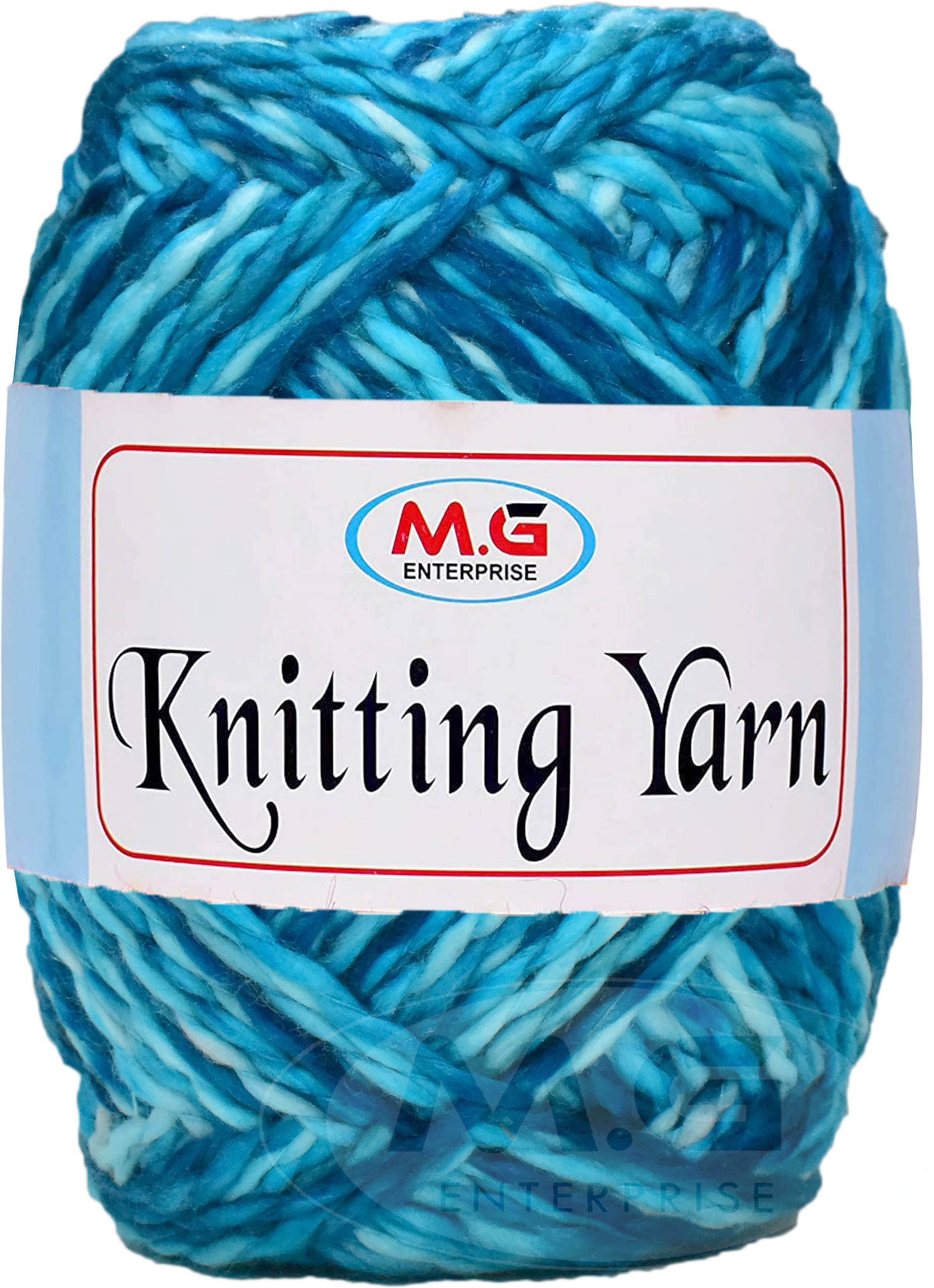     			Knitting Yarn Thick Chunky Wool,Sumo  Blue 200 gms-RB Art-HBA
