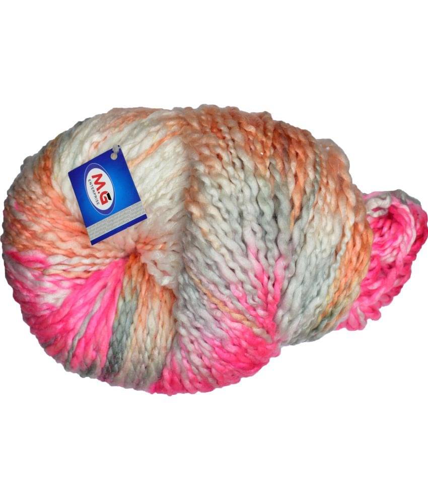     			Knitting Yarn Thick Chunky Wool, Sumo Pink Grey 200 gm  Best Used with Knitting Needles, Crochet Needles Wool Yarn for Knitting. By M.G ENTERPRIS N OC