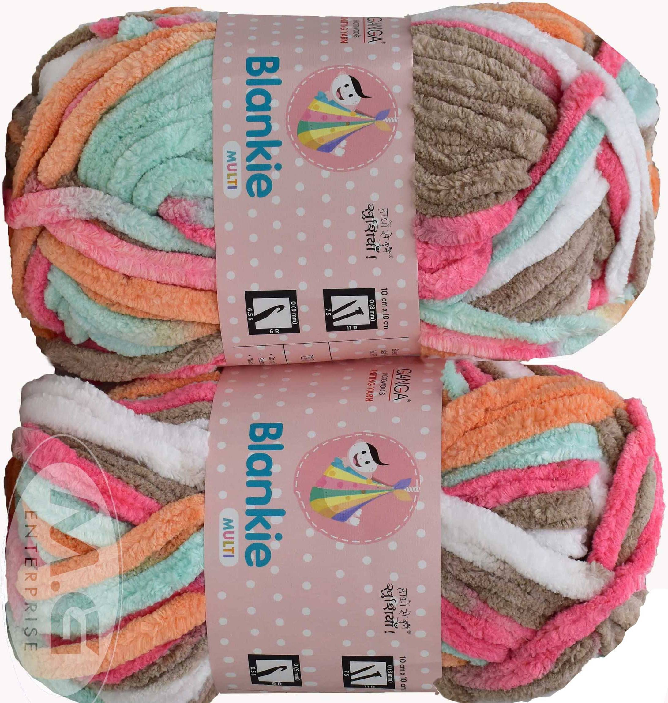     			Knitting Yarn Thick Chunky Wool, Blankie Carnation 300 gm  Best Used with Knitting Needles, Crochet Needles Wool Yarn for Knitting, With Needle.- O PJ