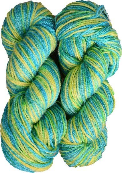 Knitting Yarn Wool, Multi Green 200 gm Woolen Crochet Yarn Thread. Best Used with Knitting Needles, Crochet Needles. Wool Yarn for Knitting. Best Woolen Thread.