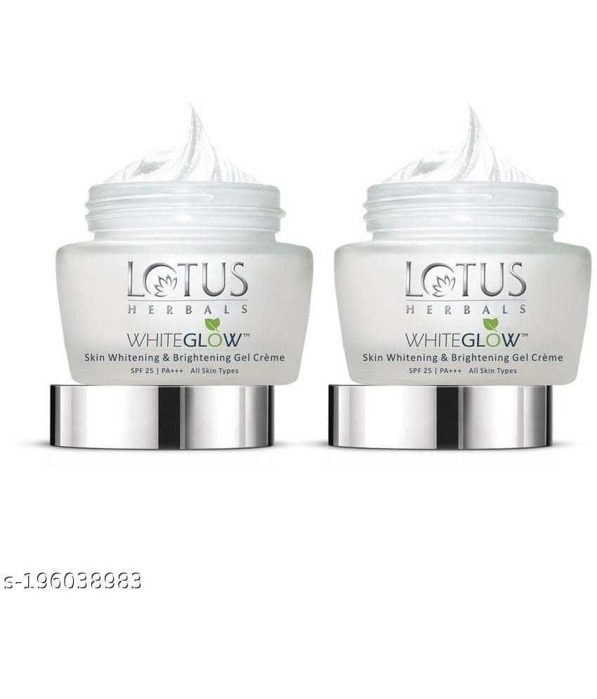 Lotus Herbals WhiteGlow Skin Whitening And Brightening Gel Cream 40g (Pack of 2) Lotus Herbals WhiteGlow Skin Whitening And Brightening Gel Cream 40g (Pack of 2)
