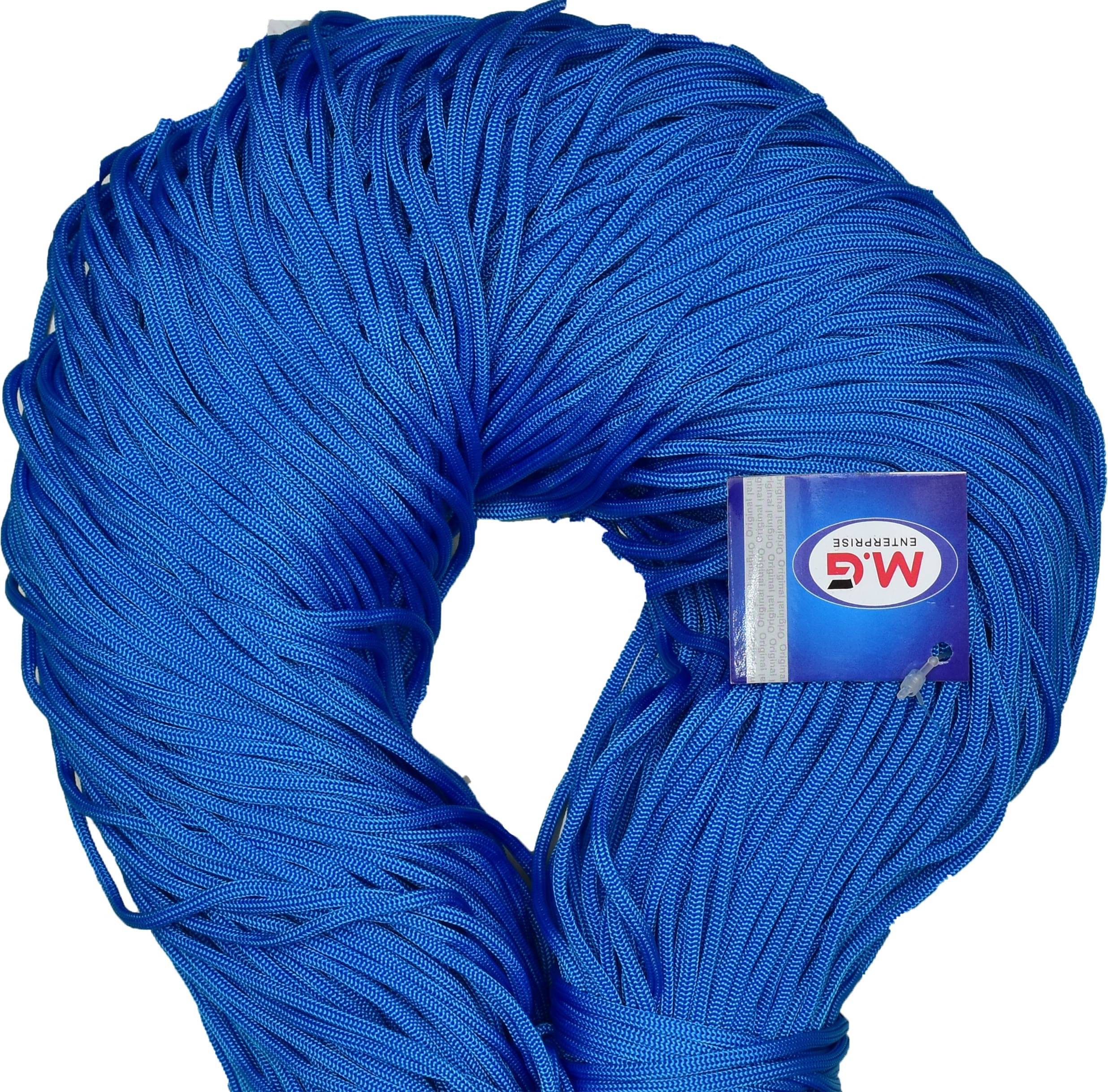     			Macrame Blue Braided Cord Thread Nylon knot Rope sturdy cording, mildew resistant DIY 3 mm 250 m for Jewelry Making, Bags & art craft