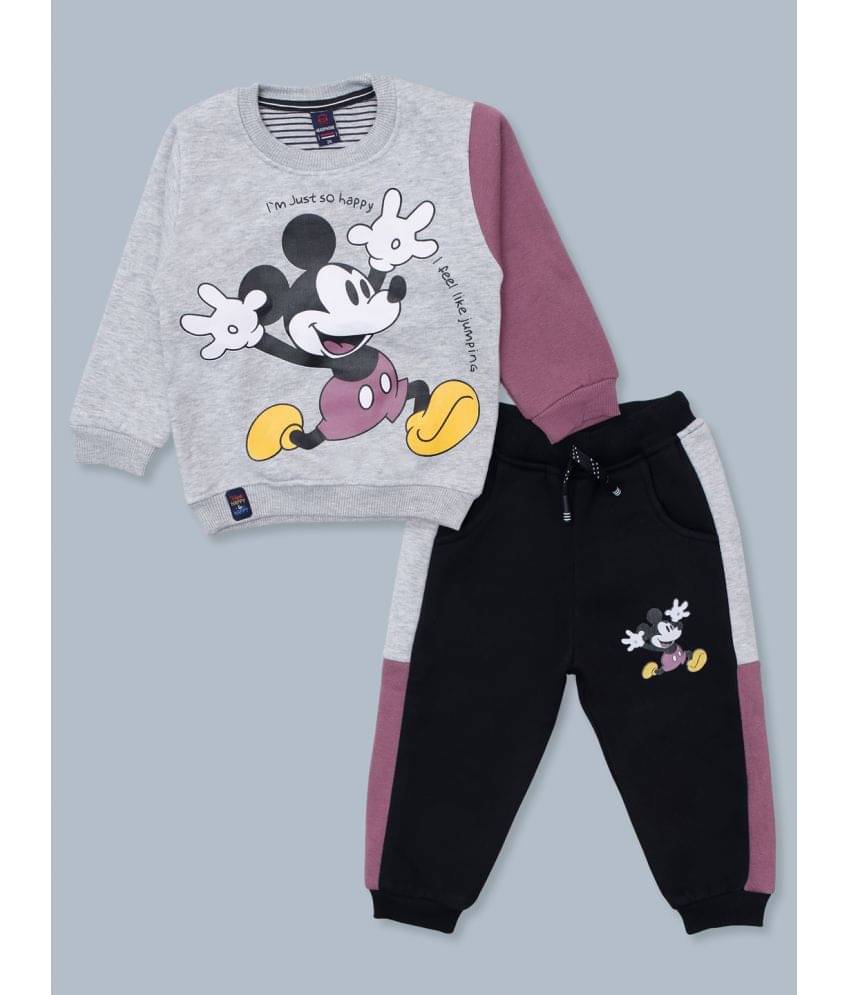     			Master Kids Pack of 1 Boys Fleece Sweatshirt & Trackpant Set ( Grey Melange )