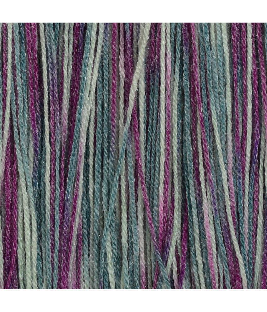 Microrangoli Knitting Yarn Wool, Purple Mouse  400 gm Woolen Crochet Yarn Thread. Best Used with Knitting Needles, Crochet Needles. Vardhman Wool Yarn for Knitting. Best Woolen Thread. E