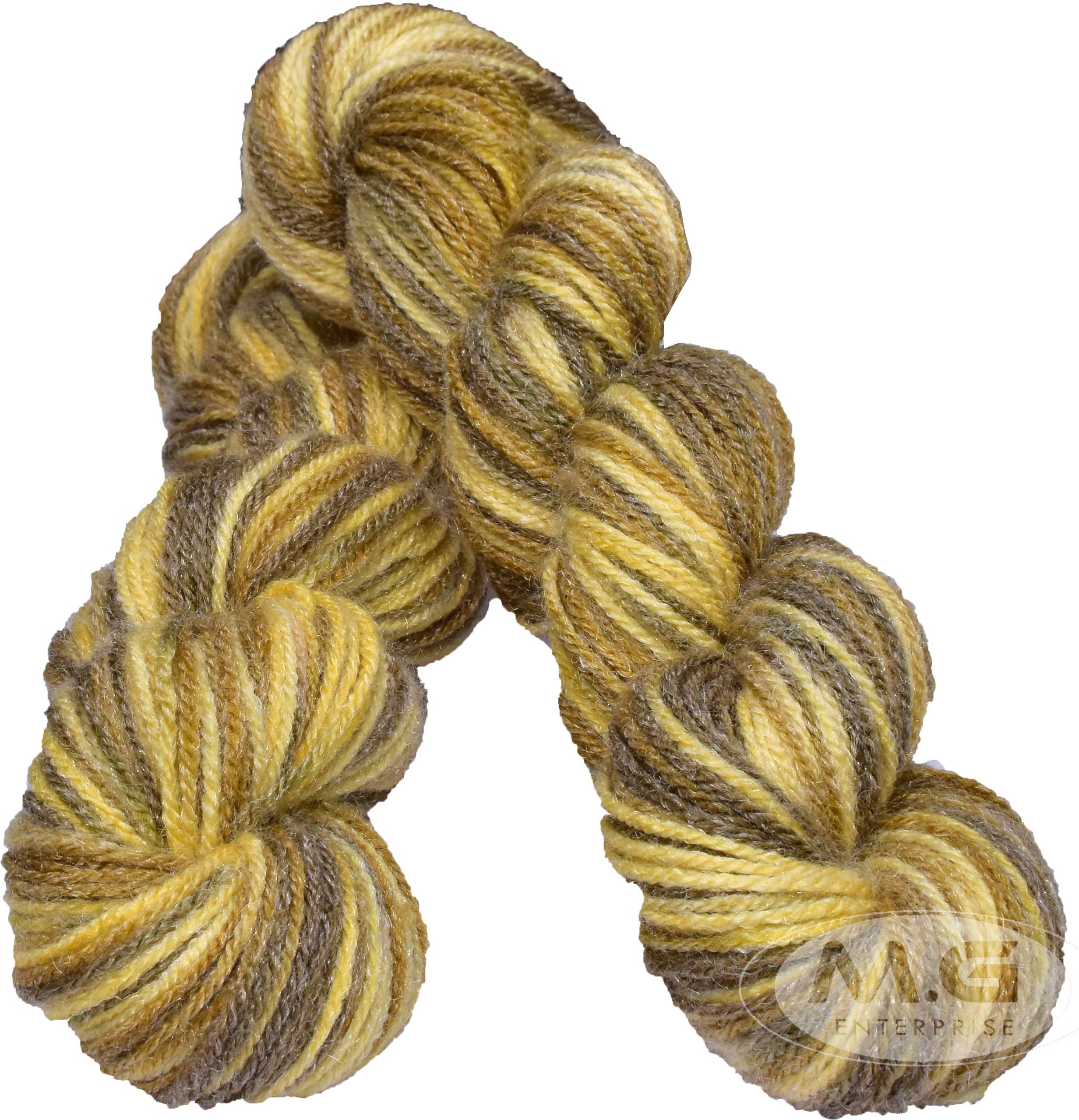     			Multi Mustard (400 gm)  Wool Hank Hand knitting wool / Art Craft soft fingering crochet hook yarn, needle knitting yarn thread dye  SM-A SM-B SM-CA